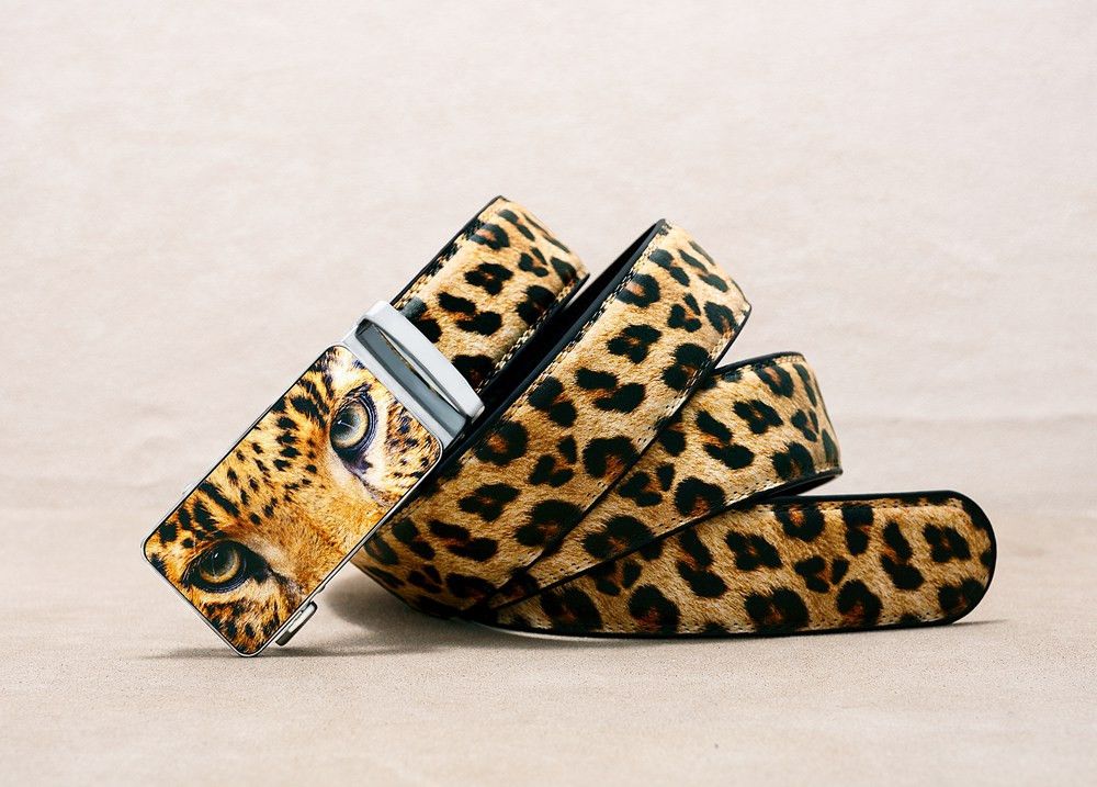 Japanese Brand × Leather Leopard Pattern Leather Automatic Buckle Belt Size ONE SIZE - 1 Thumbnail
