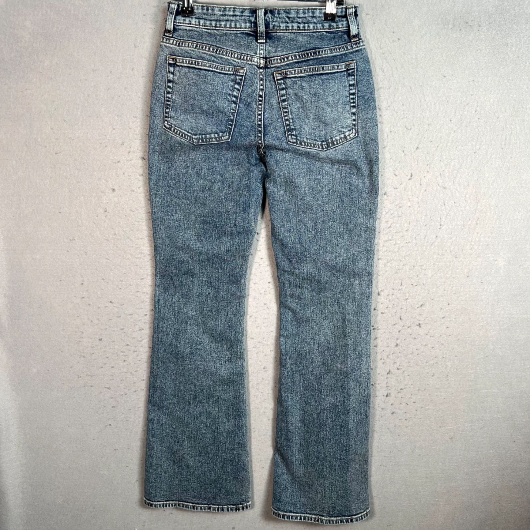 Uniqlo GU by Uniqlo Womens Size XS Flared Denim Jeans Blue Cotton Blend Size 26" / US 2 / IT 38 - 2 Thumbnail