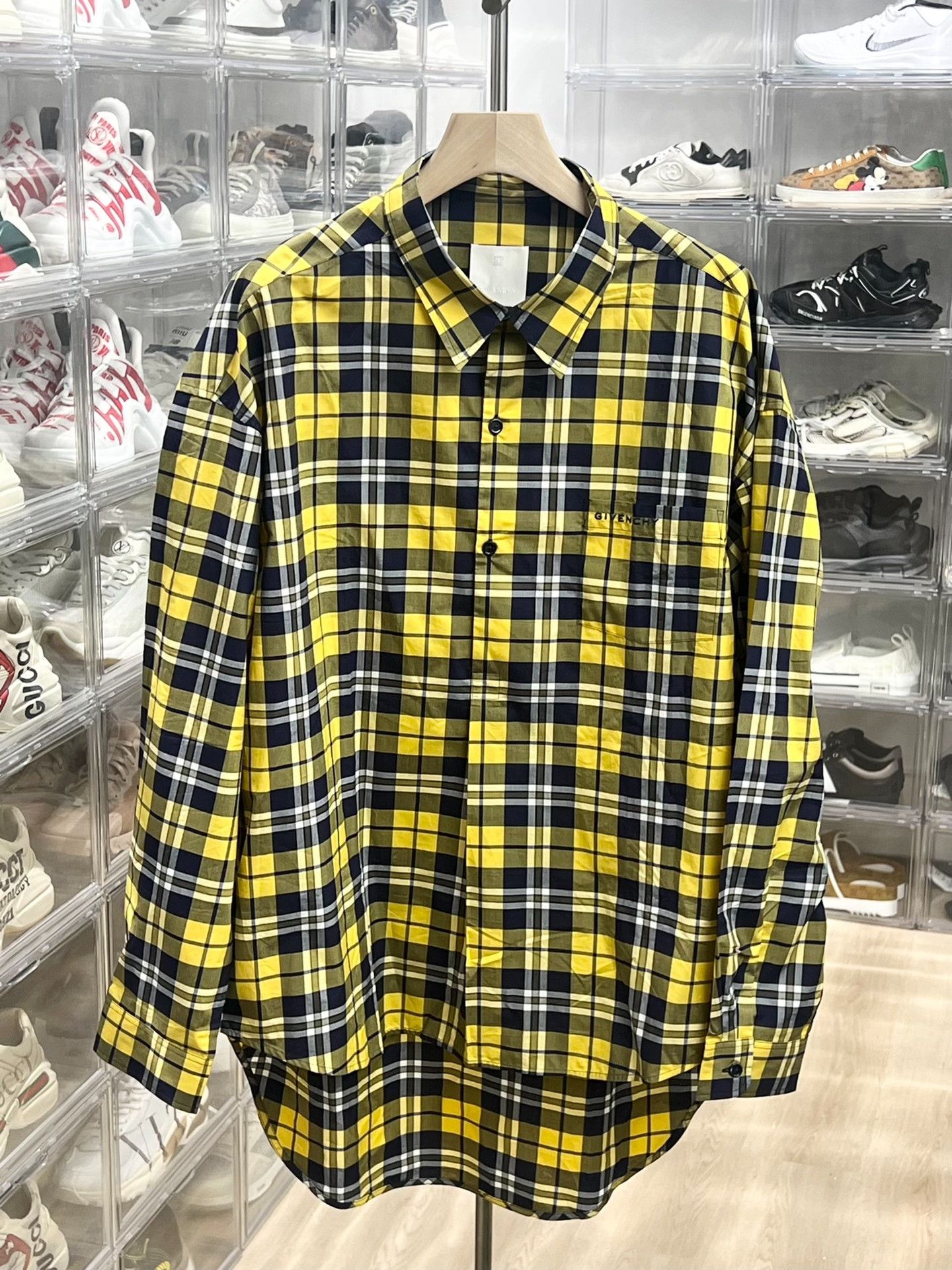 Givenchy Givenchy Plaid Yellow Shirt s Men Size US S / EU 44-46 / 1 - 1 Thumbnail