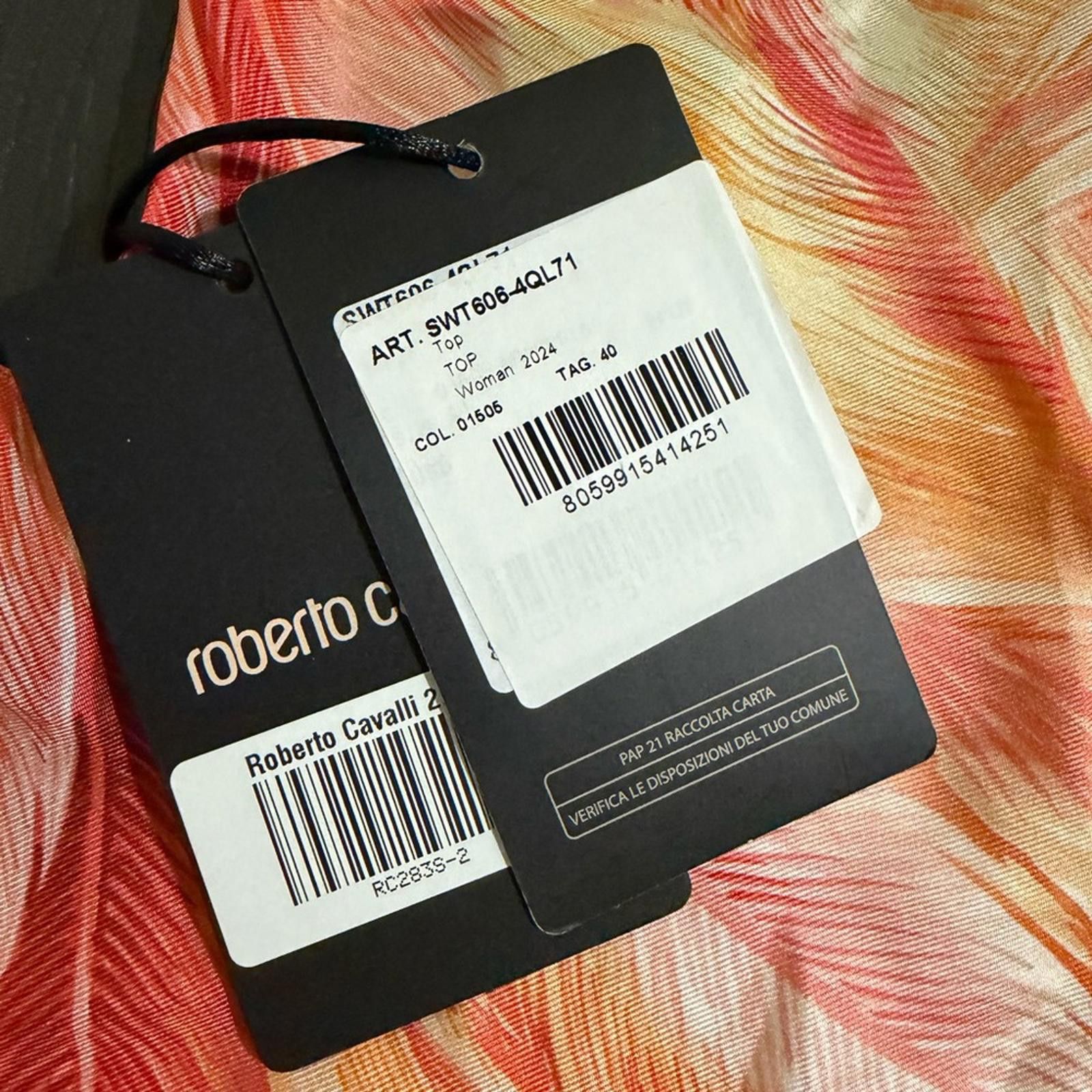Roberto Cavalli Roberto Cavalli Plumange Print Camisole (40 or L) Size L / US 10 / IT 46 - 4 Thumbnail