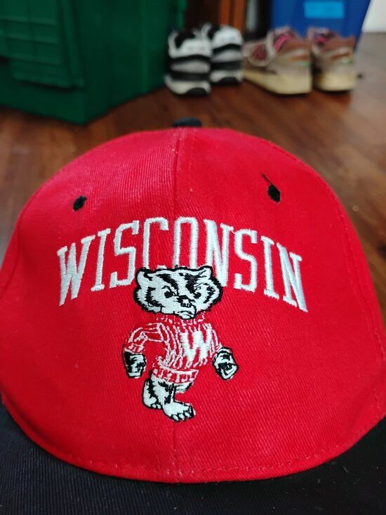 Other Vintage Wisconsin Badgers Two Tone Snap Hat Cap Size ONE SIZE - 2 Thumbnail
