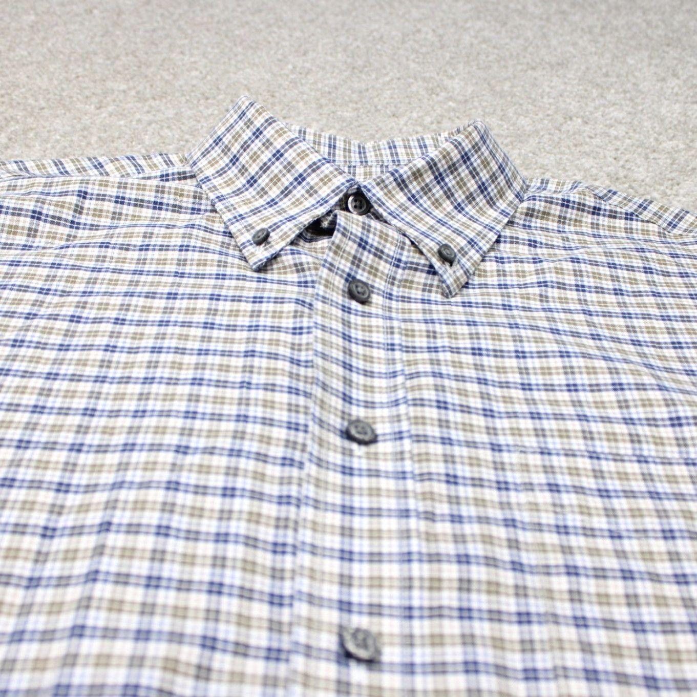 Jos. A. Bank Jos. A. Bank Shirt Mens Large Blue/Green Traveler Traditional Fit Cotton L/S Size US L / EU 52-54 / 3 - 5 Thumbnail