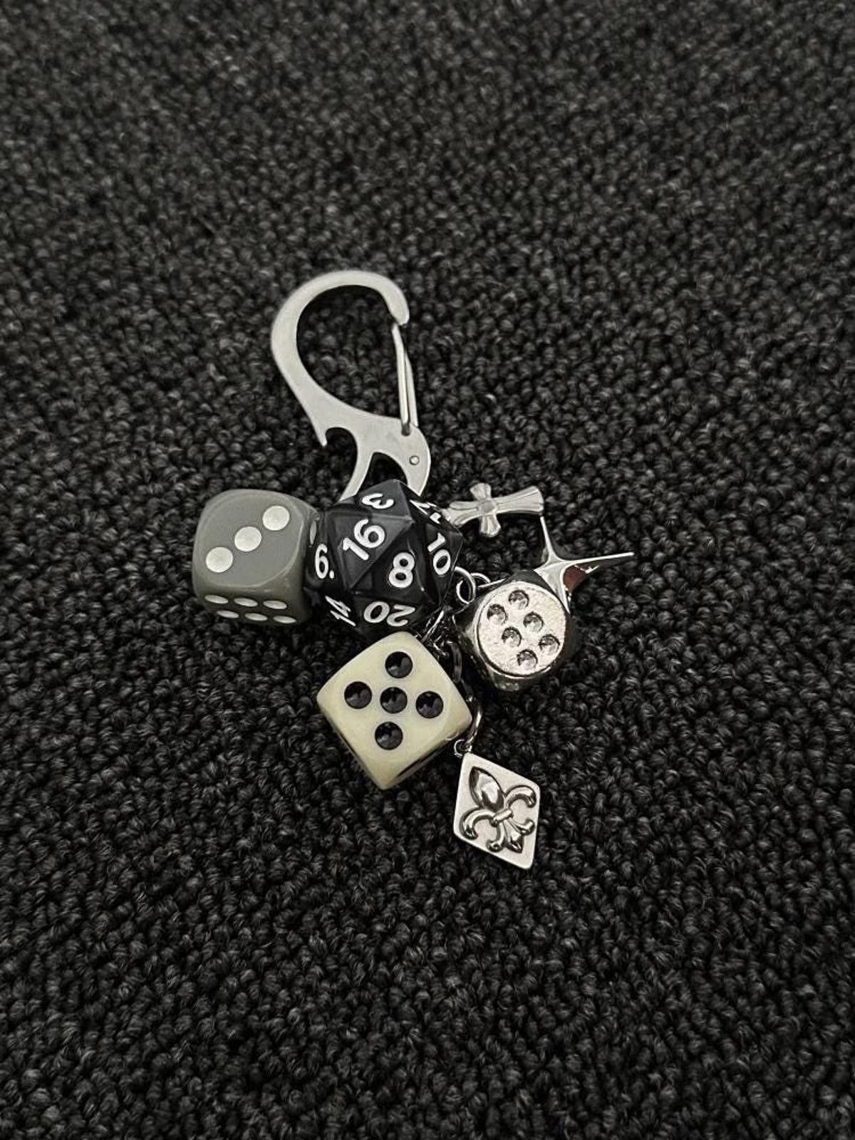 Jewelry Dice string keychain,y2k Keychain Size ONE SIZE - 2 Thumbnail