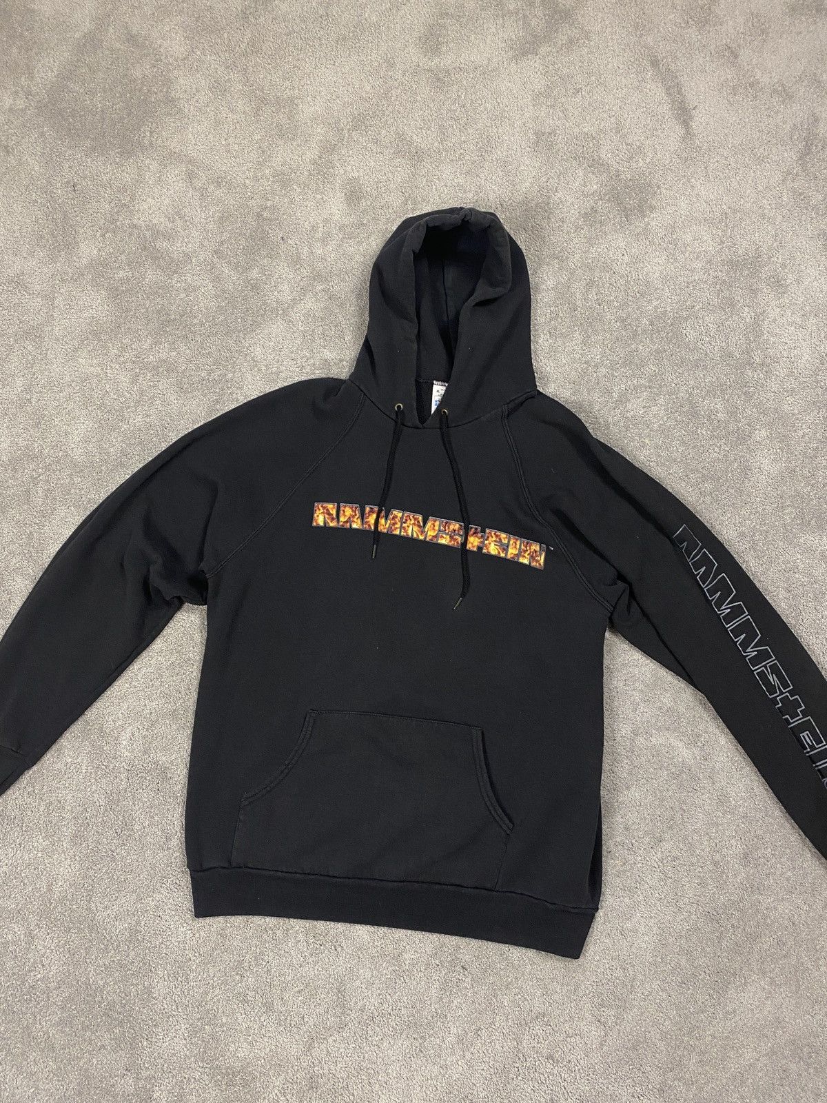 Band Tees Vintage 1998 hoodie Rammstein burning man rare sweatshirt Size US XL / EU 56 / 4 - 2 Thumbnail
