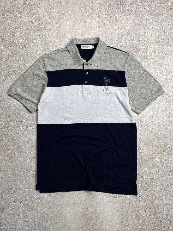 Other Vintage YSL Yves Saint Laurent Big Logo Polo Shirt Y2K L Size US L / EU 52-54 / 3 - 1 Thumbnail
