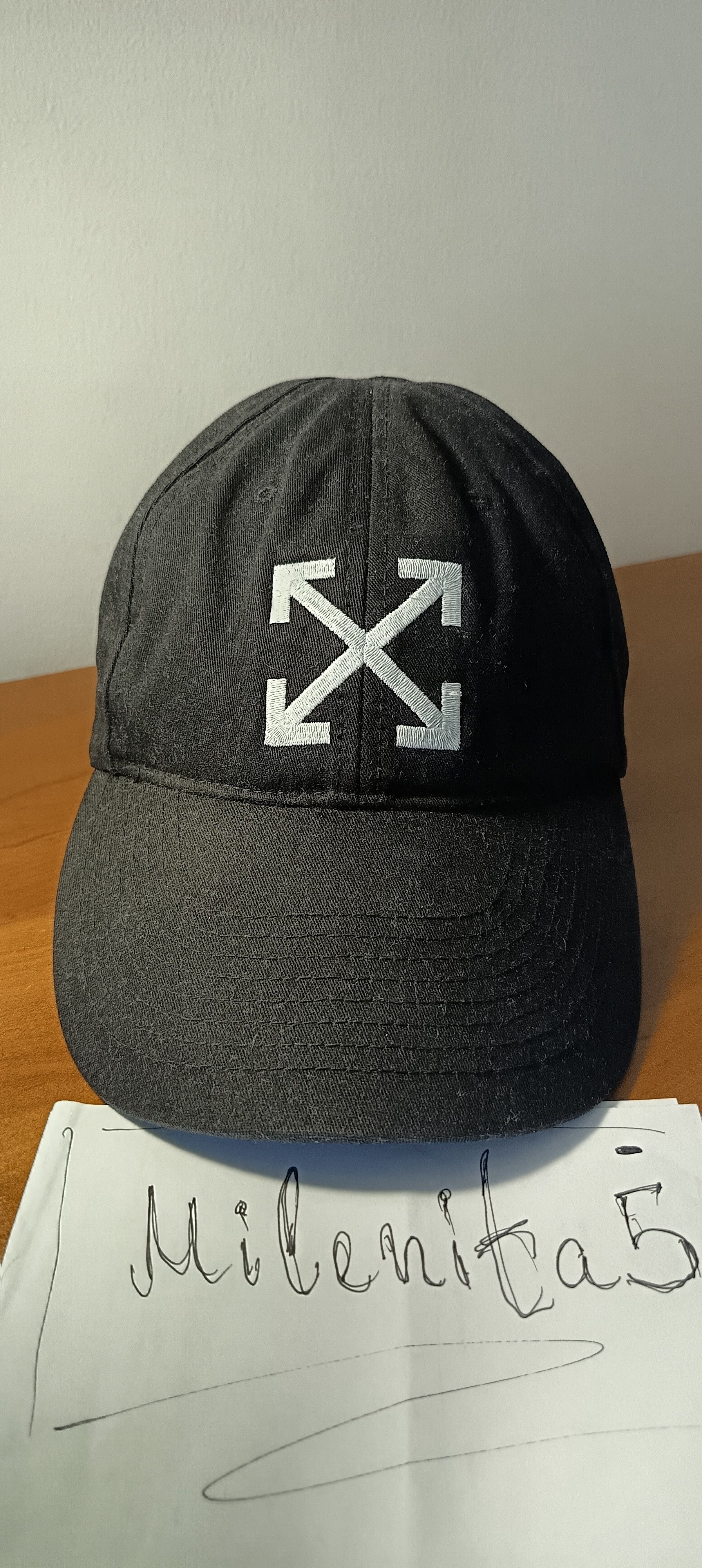 Off White Permanent Arrow Baseball Cap Black
