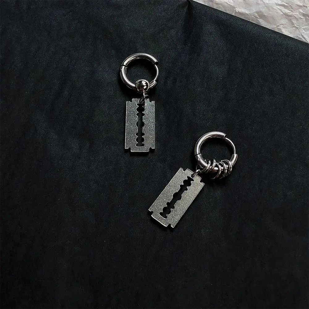 Jewelry Punk Blade Pendant Detachable Stud Earrings Size ONE SIZE - 1 Thumbnail
