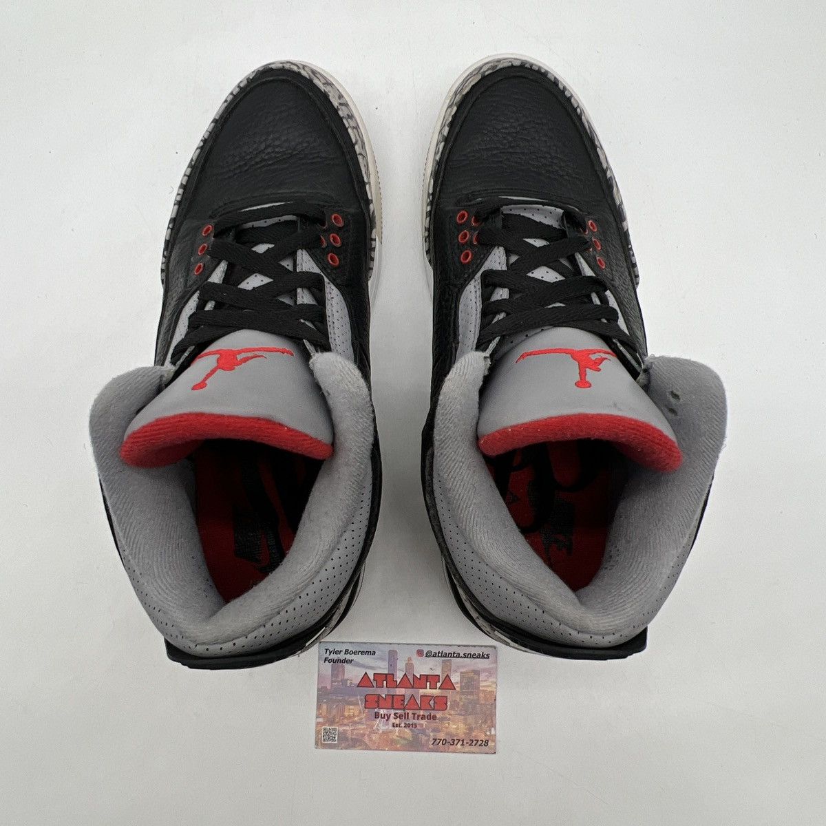 Jordan Brand Air Jordan 3 Black cement Size US 8 / EU 41 - 6 Thumbnail