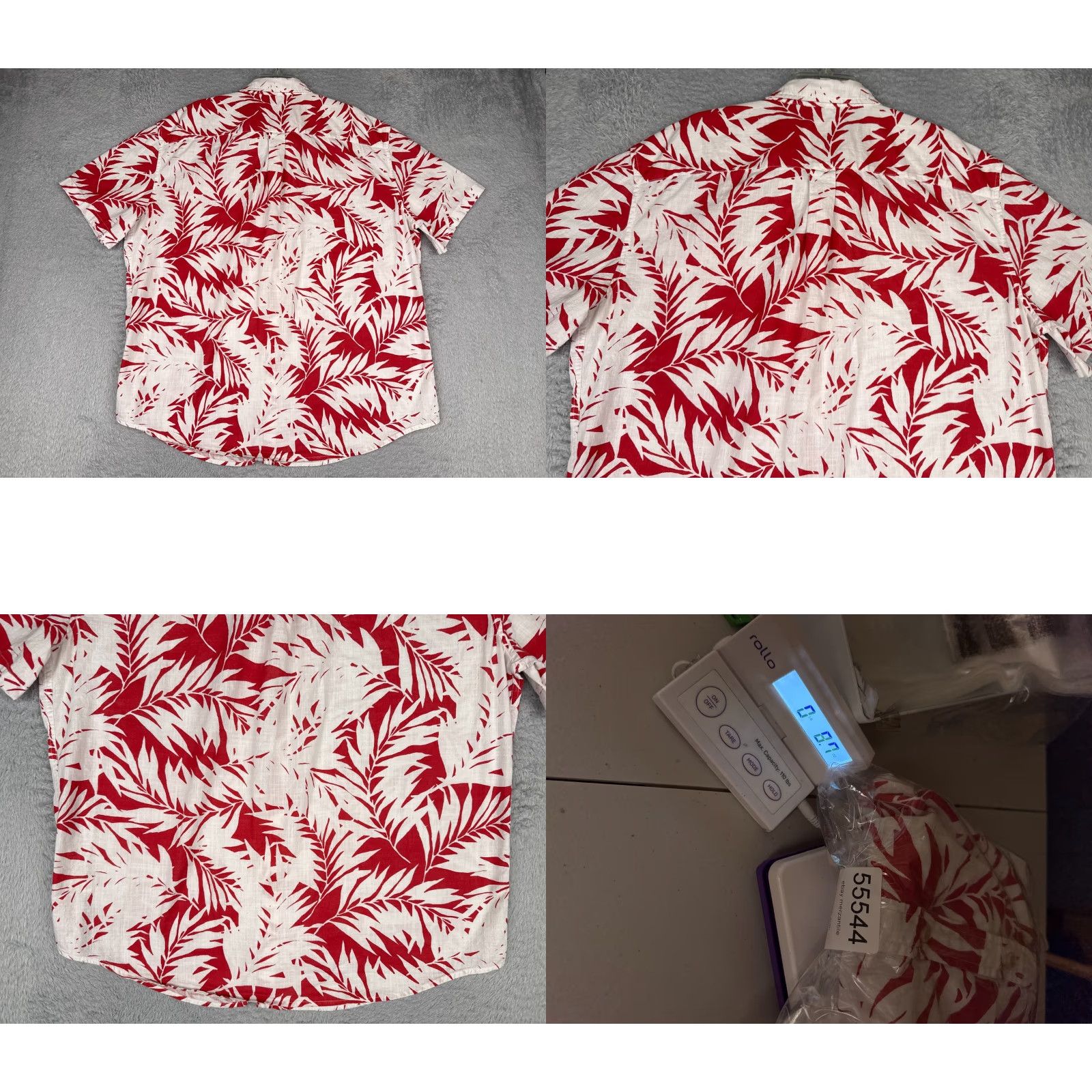 Vintage St. John's Bay Shirt Men 2XL XXL Red White Floral Hawaiian 100% Cotton Pockets Button-Up Shirt Size US XXL / EU 58 / 5 - 9 Thumbnail