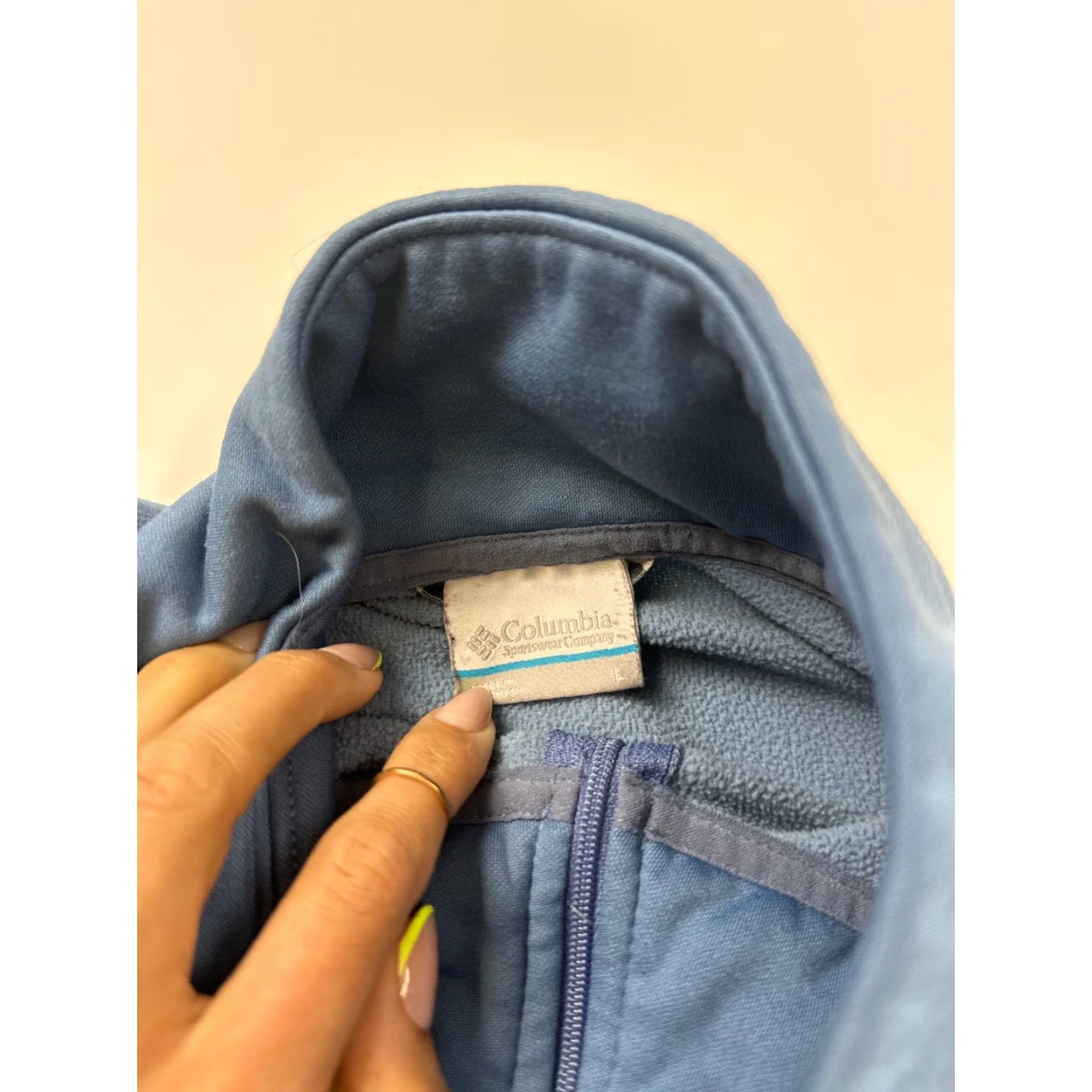 Vintage Columbia Sweatshirt Womens Large Blue Sunny Springs Long Sleeve 1/2 Zip Pullover Size L / US 10 / IT 46 - 3 Thumbnail