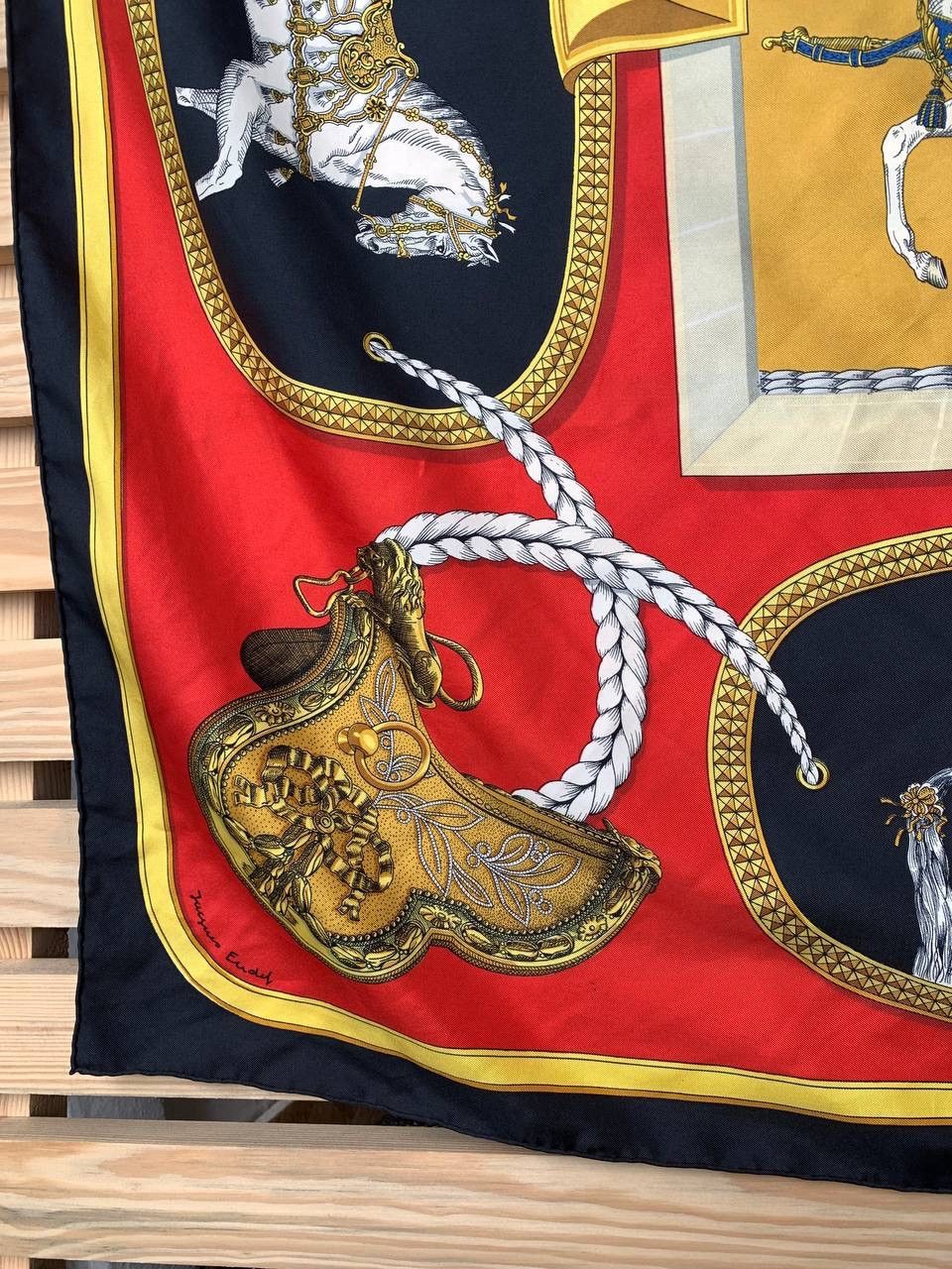 Hermes Hermes Grand Apparat by Jacques Eudal Silk Scarf Size ONE SIZE - 14 Thumbnail
