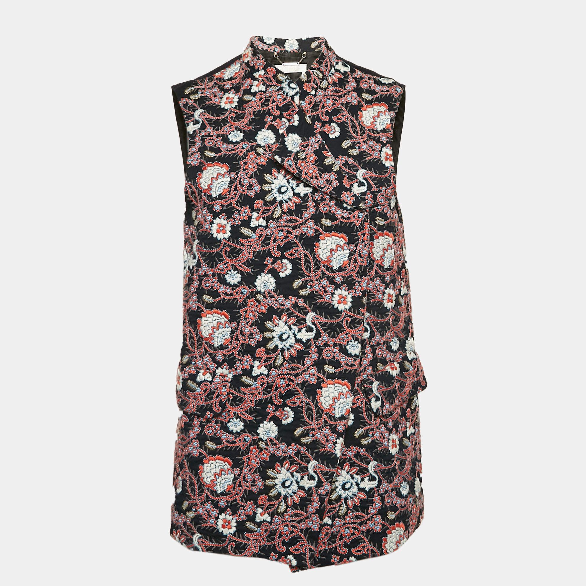 Chloe o1y0825 Sleeveless Blazer in Multicolor Size M / US 6-8 / IT 42-44 - 1 Thumbnail