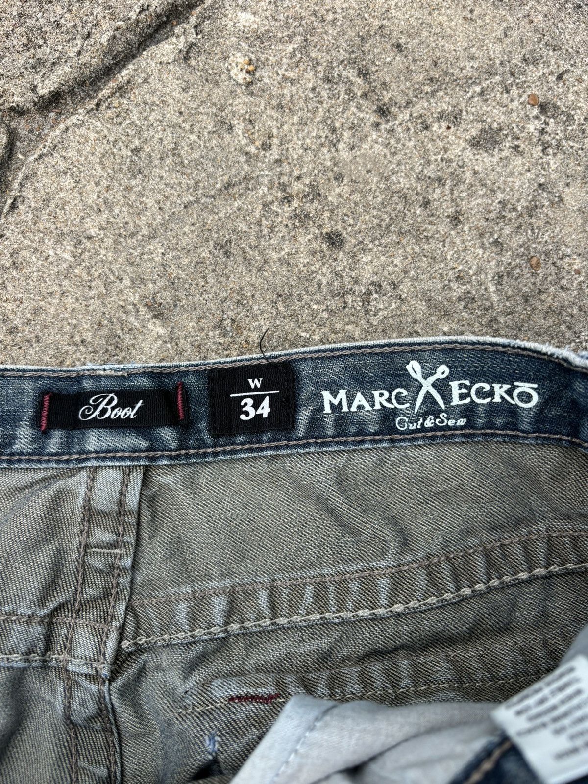 Marc Ecko × Vintage Crazy Y2K Marc Ecko Affliction Style Embroidered Rave Jeans Size US 34 / EU 50 - 8 Thumbnail