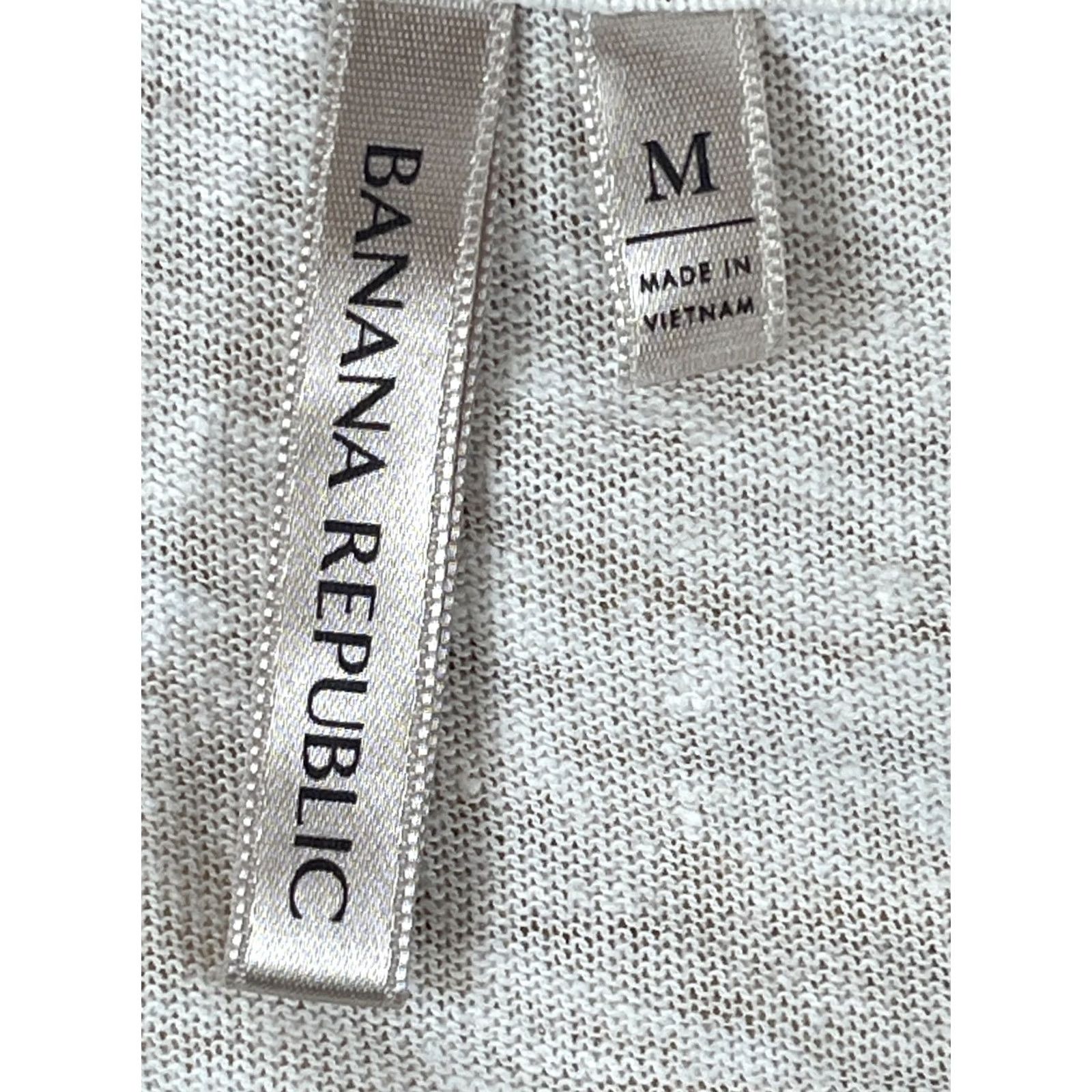 Banana Republic Banana Republic Womens Medium Beige Relaxed Fit Scoop Neck Tee Shirt Size M / US 6-8 / IT 42-44 - 6 Thumbnail