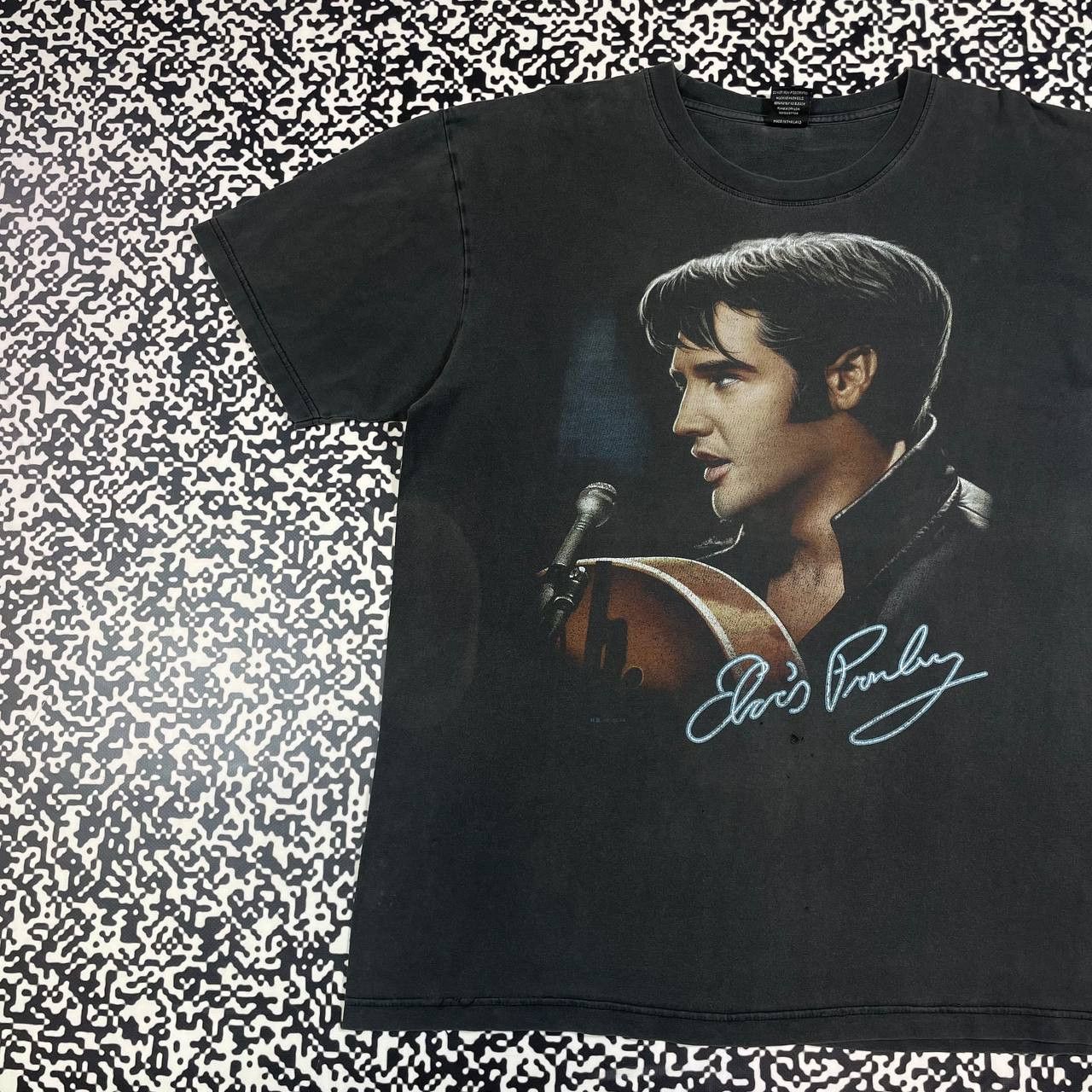 Band Tees Vintage 00s Elvis Presley Band Rock Faded Boxy T-shirt Y2K Size US XL / EU 56 / 4 - 3 Thumbnail