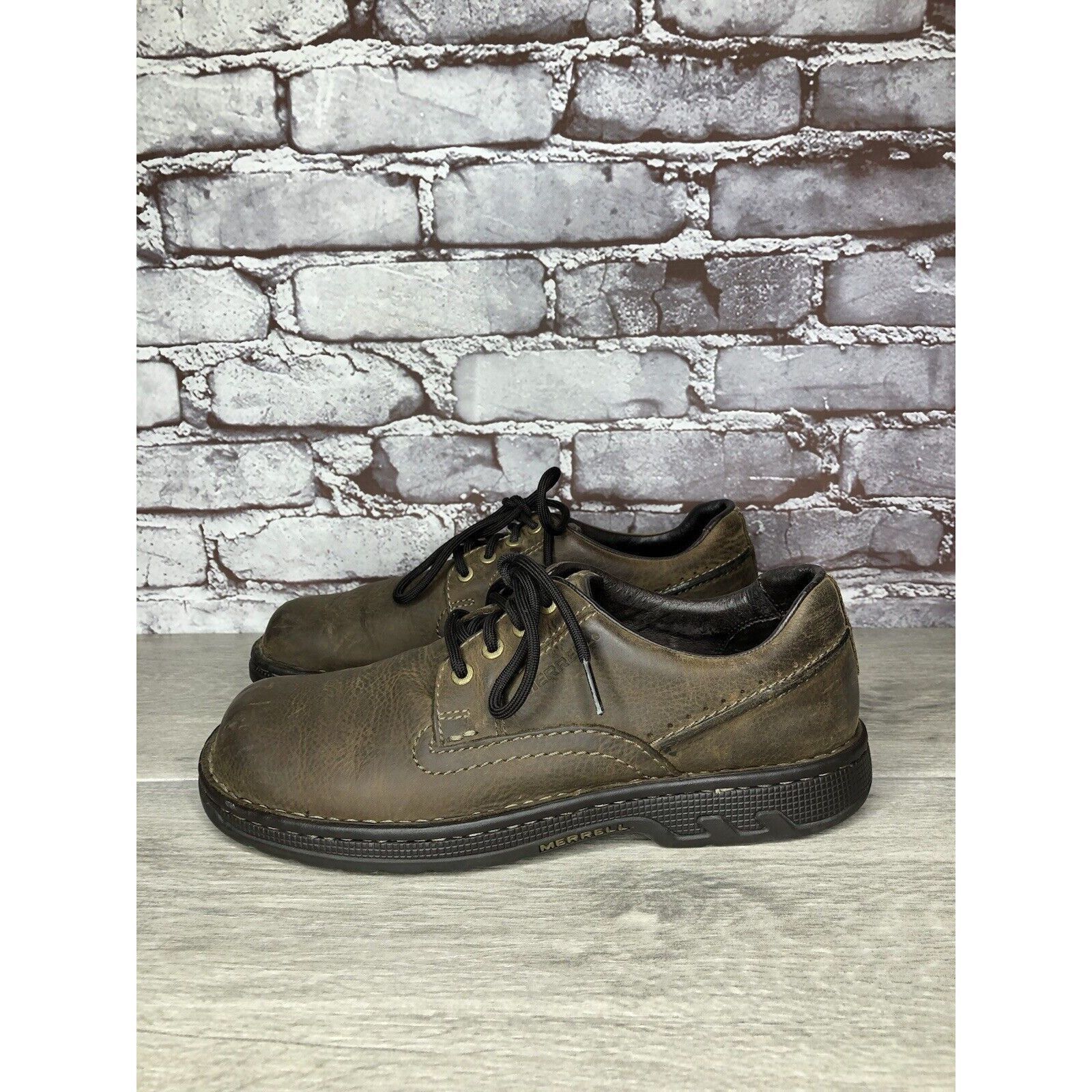 Merrell Merrell Brown Leather World Rambler Lace Up Casual Shoes Men Size US 9 / EU 42 - 12 Thumbnail
