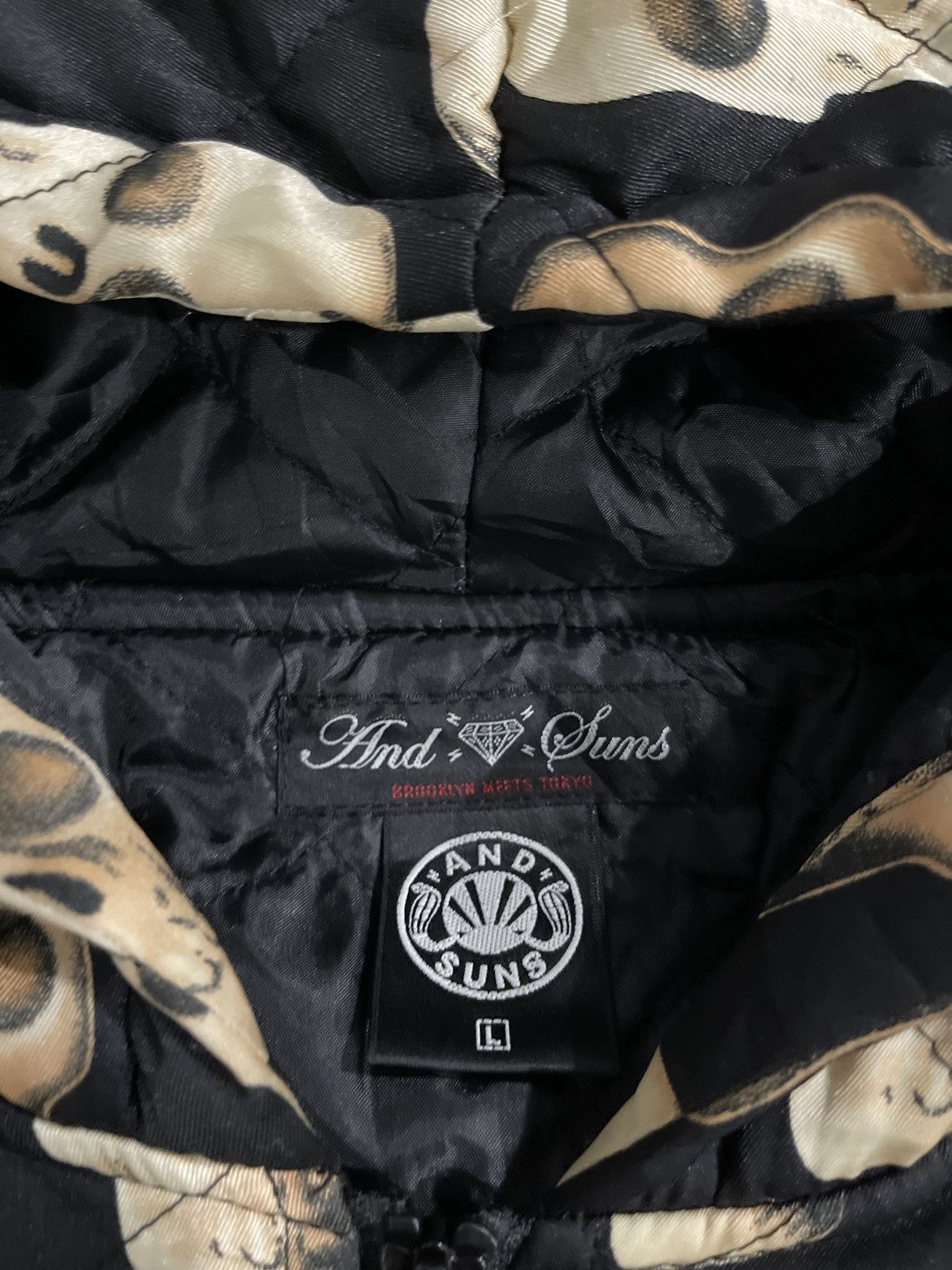 Japanese Brand AND SUNS SKULS FULLPRINT HOODIE JACKET Size US L / EU 52-54 / 3 - 17 Thumbnail