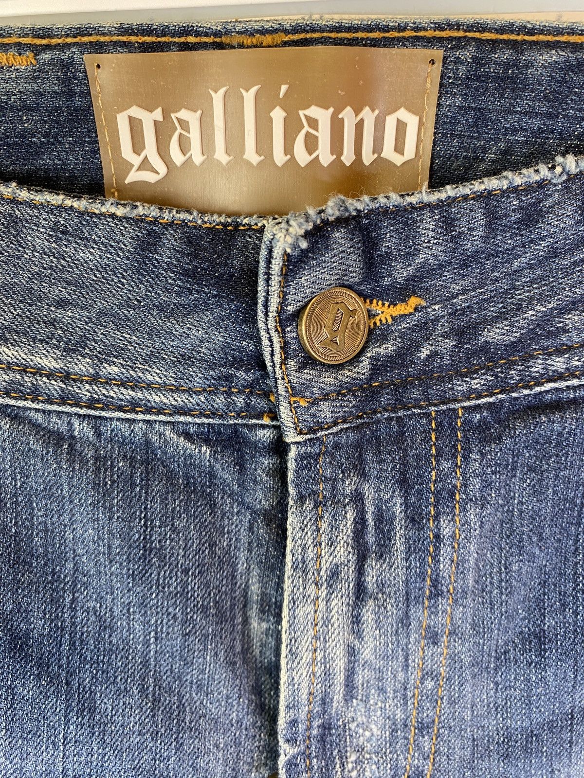 John Galliano Galliano Distressed Blue Jeans Denim Pants Size US 31 - 5 Thumbnail