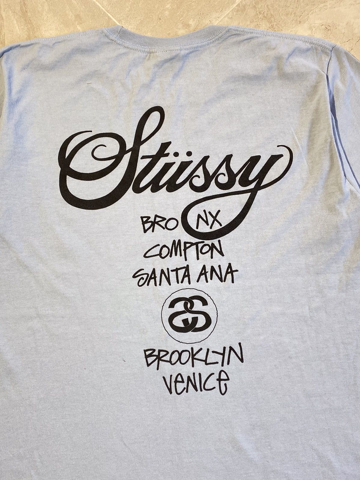 Stussy × Vintage Stussy y2k streetwear style city tour logo t-shirt Size US L / EU 52-54 / 3 - 10 Thumbnail