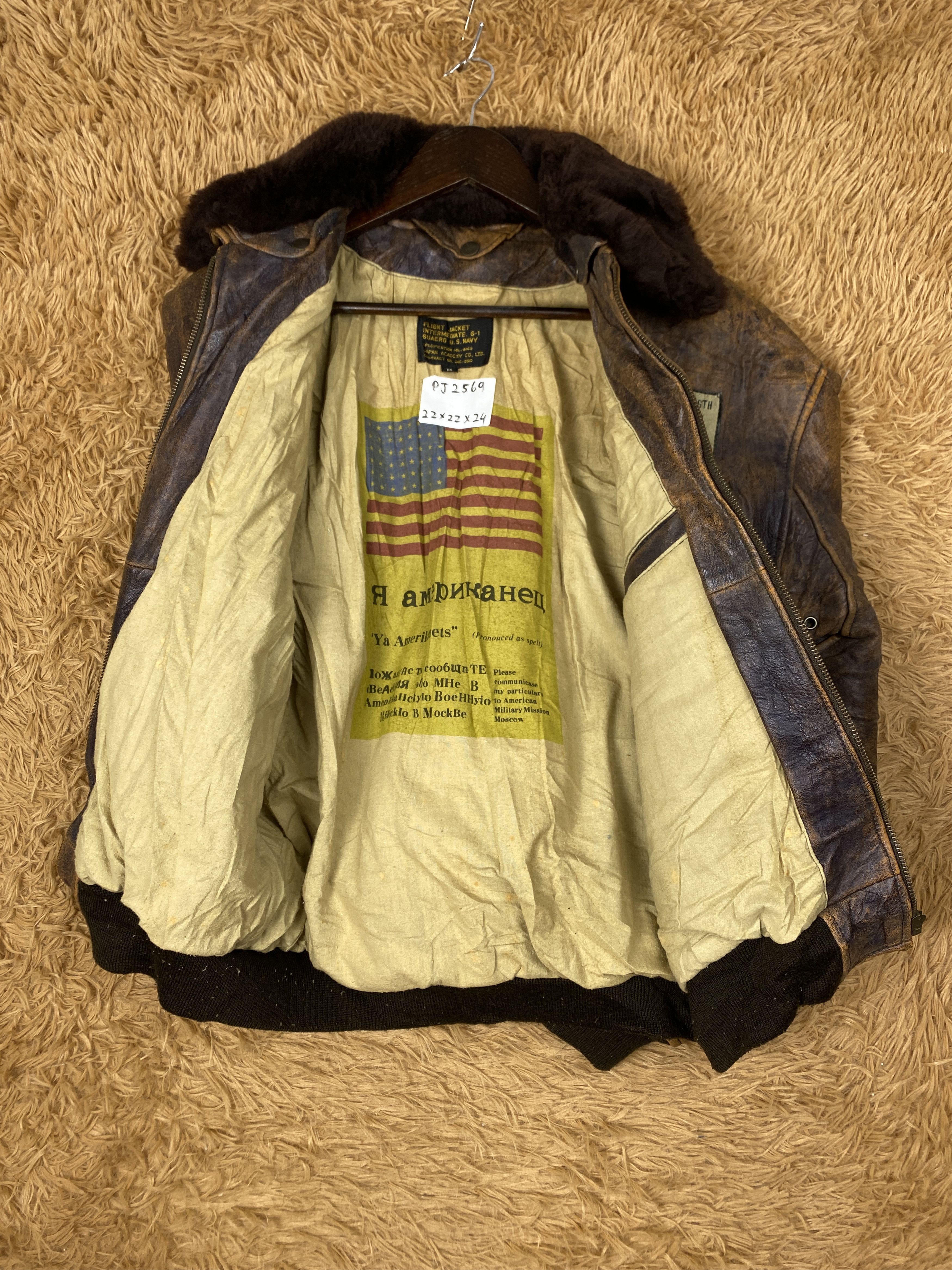 Vintage Vintage US Navy Military Flight Leather Jacket PJ2569 Size US M / EU 48-50 / 2 - 7 Thumbnail