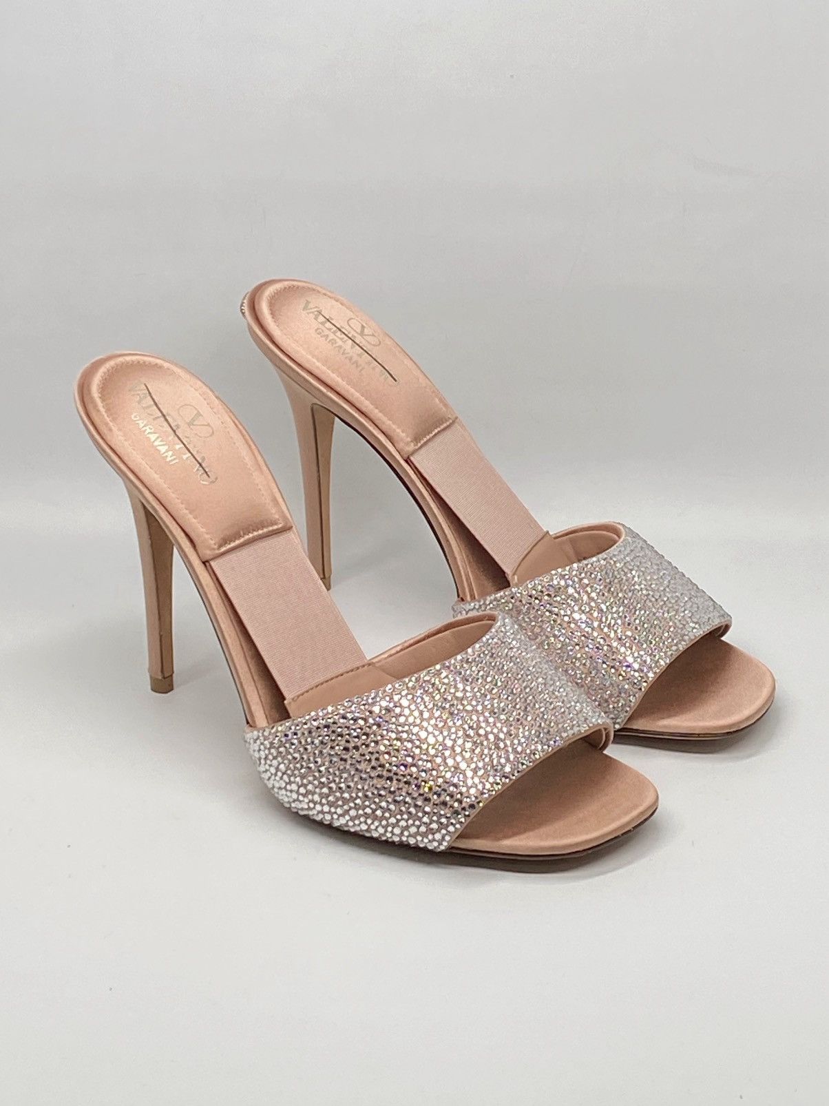 Valentino Valentino Garavani Crystal Satin Stiletto Mules size 38 Size US 8 / IT 38 - 3 Thumbnail