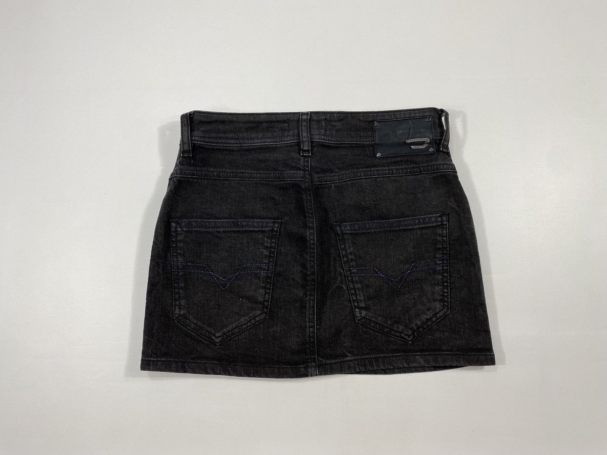 Diesel Diesel Stonewashed Black Avant Garde Stretch Mini Skirt Size 28" / US 6 / IT 42 - 16 Thumbnail