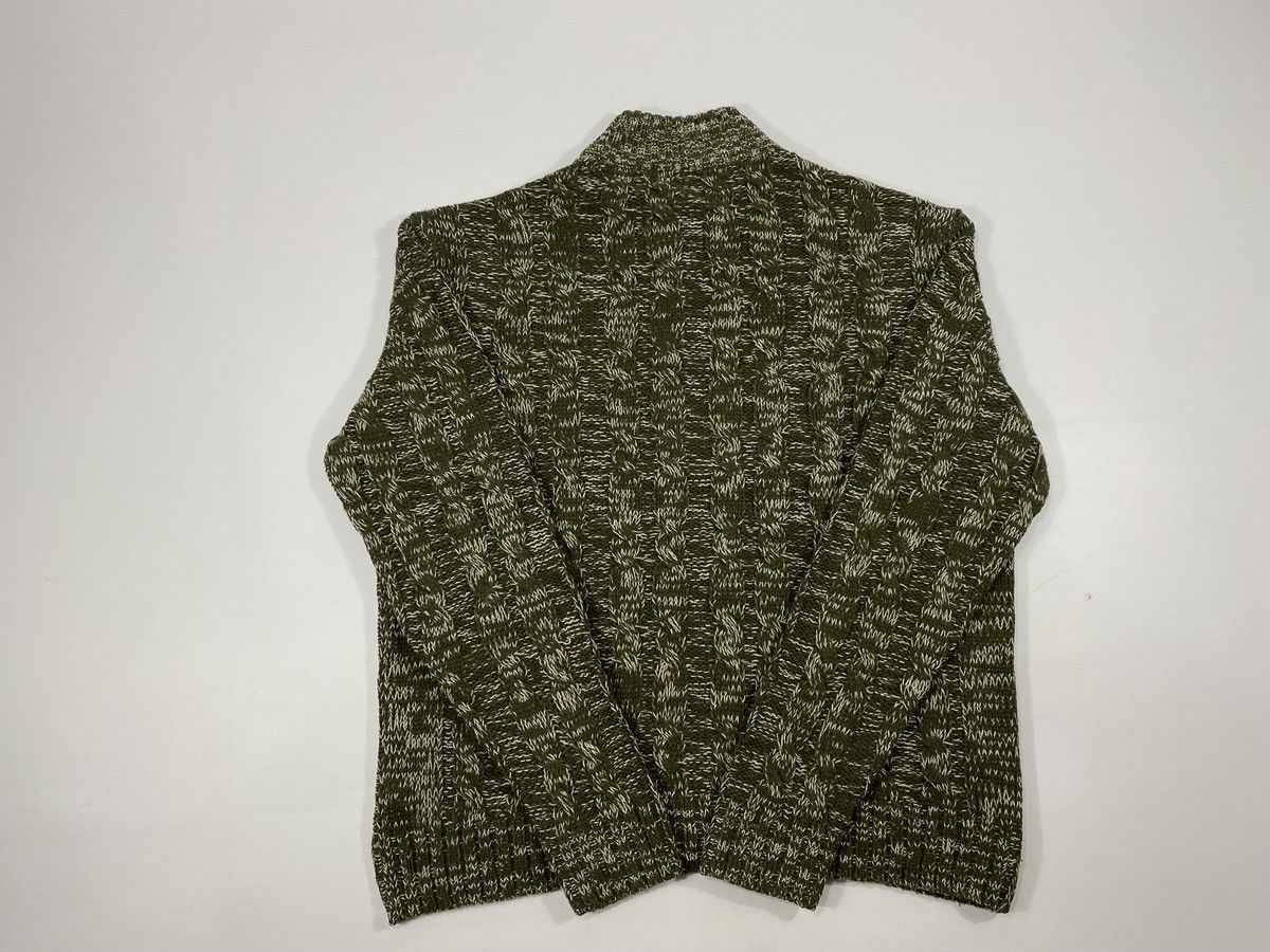 John Baner LASTDROP🔥 Khaki Green Flecked Warm Ribbed Cable Knit Sweater Size US XL / EU 56 / 4 - 12 Thumbnail