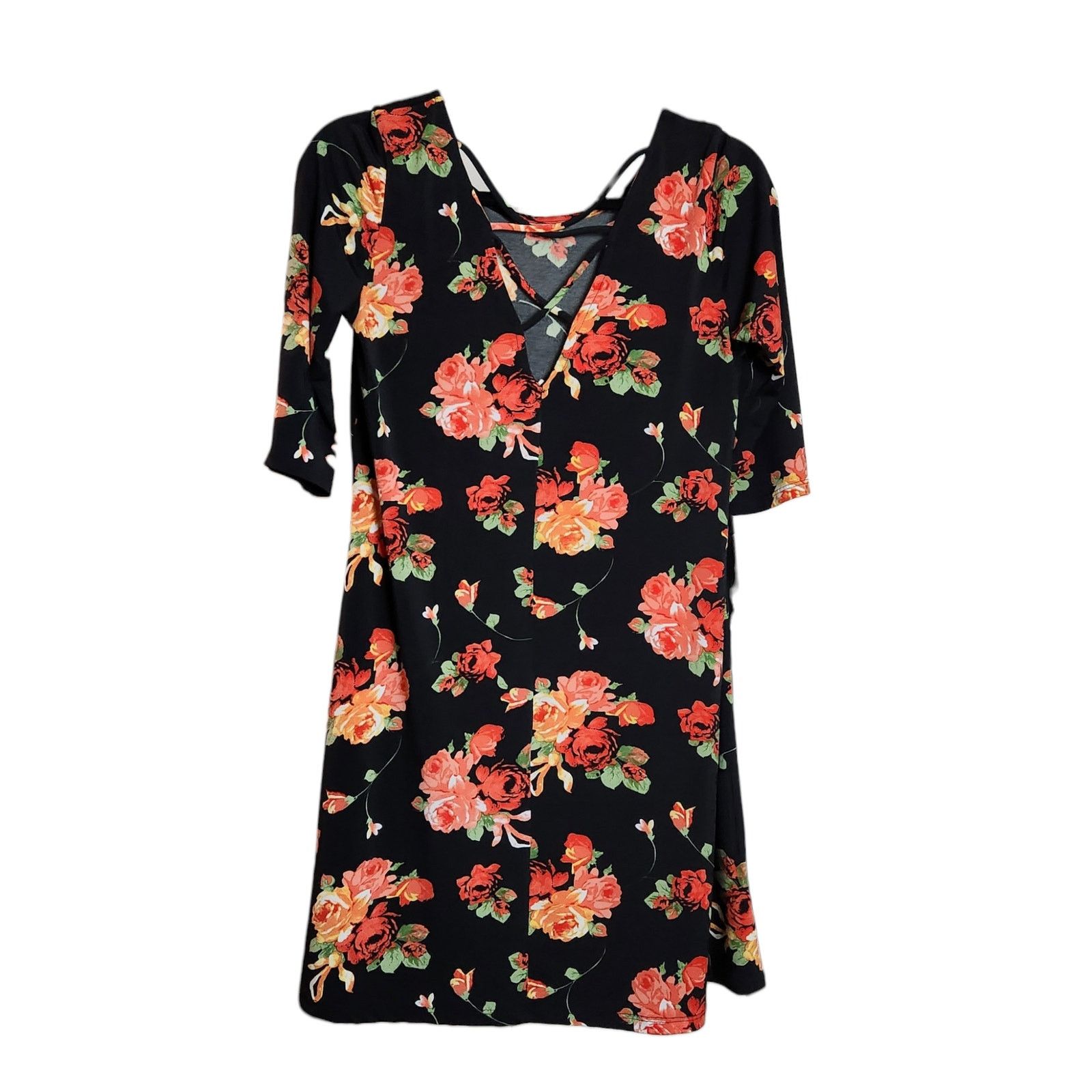 Other Floral Crisscross Back Dress - Size Small - Half Sleeves Size S / US 4 / IT 40 - 2 Thumbnail