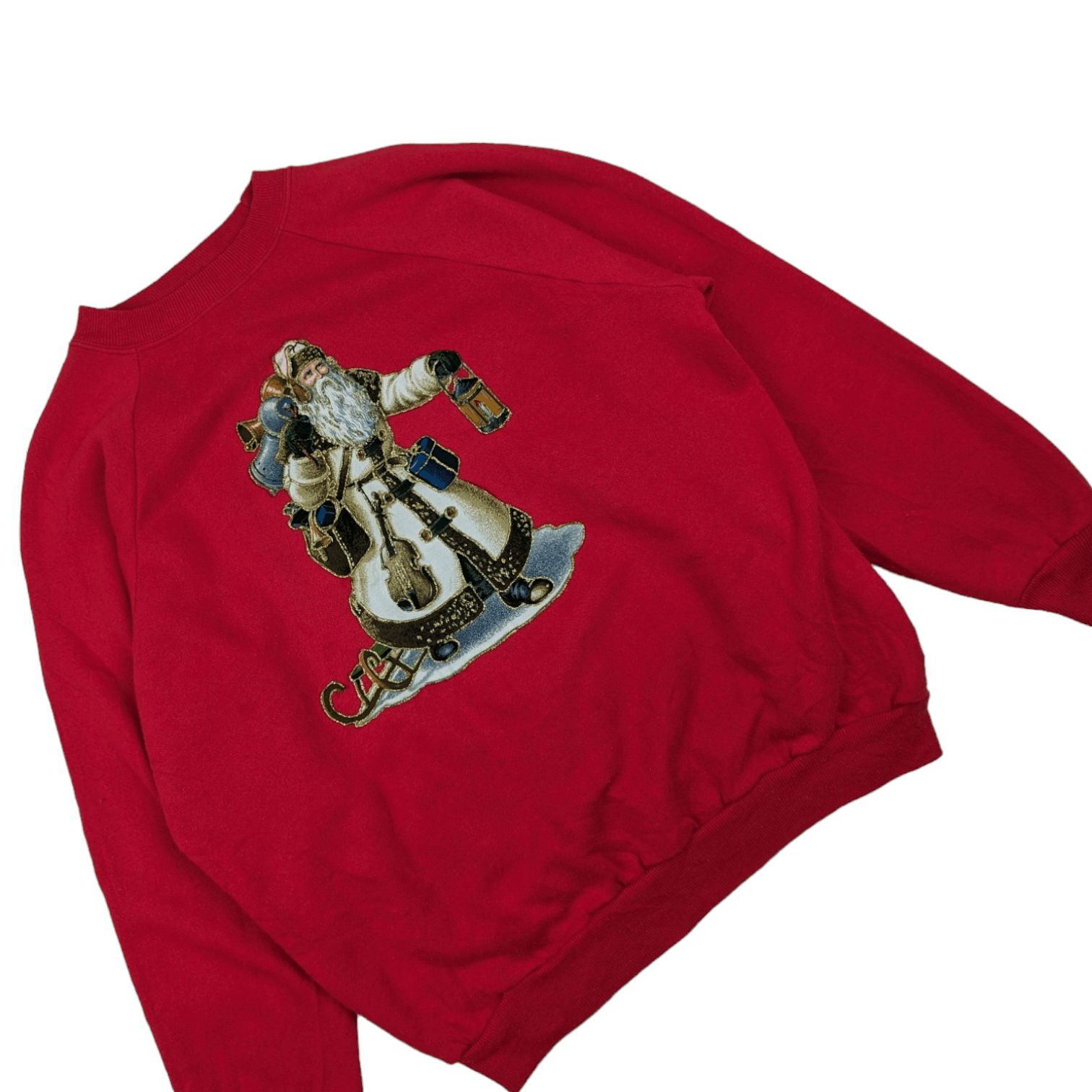 Hanes Vintage 90's HANES HERWAY Santa Merry Christmas Jumper Size L / US 10 / IT 46 - 3 Thumbnail