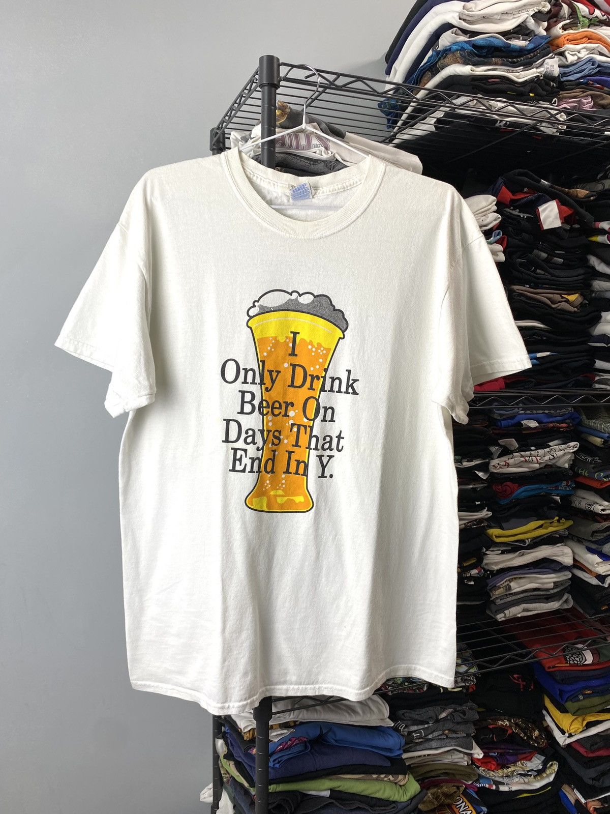 Band Tees 00’s Vintage I Drink Only Beer T Shirt Coors Budweiser Size US L / EU 52-54 / 3 - 1 Thumbnail