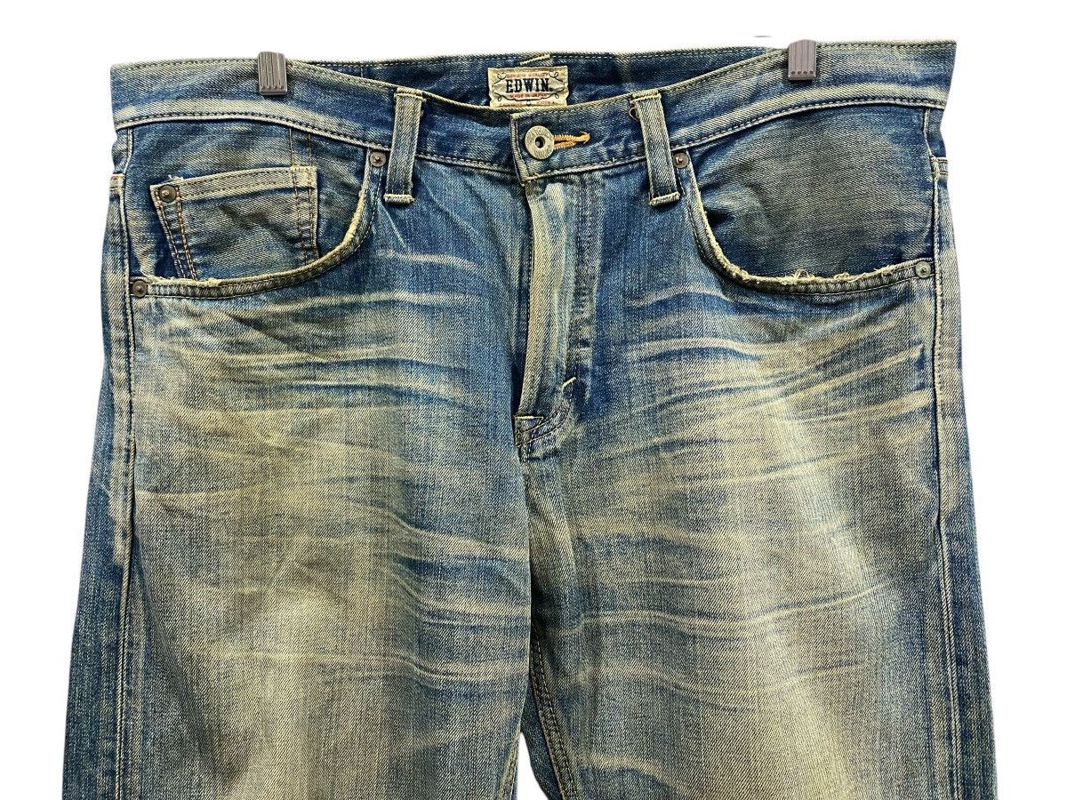 Edwin Vintage EDWIN Distressed Blue Jeans Size US 39 - 5 Thumbnail