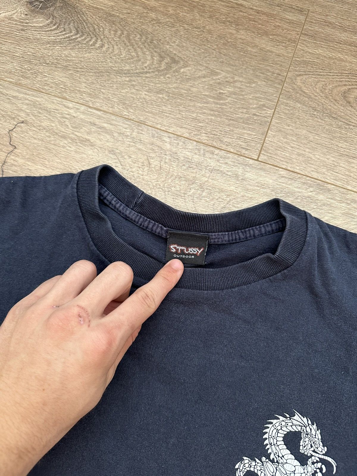Stussy 🔥VINTAGE STUSSY OUTDOOR Y2K DRAGON FADED T-SHIRT🔥 Size US S / EU 44-46 / 1 - 7 Thumbnail