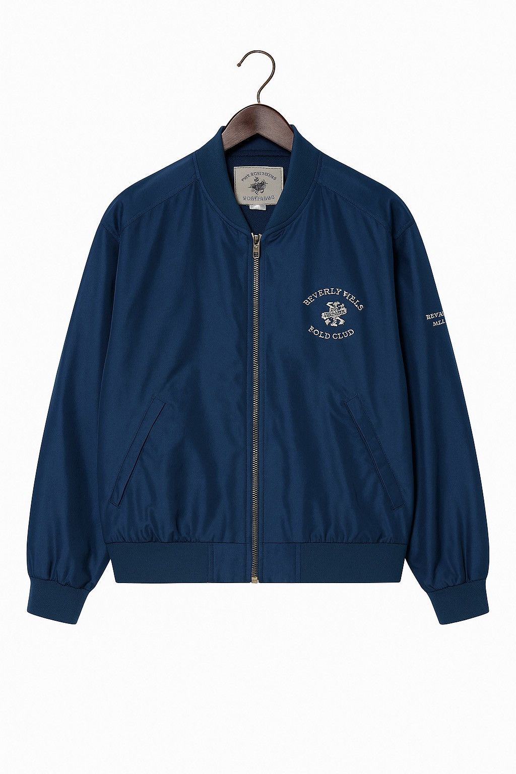 Beverly Hills Polo Club Vintage Beverly Hills Polo Club Satin Bomber Jacket – Navy Size US L / EU 52-54 / 3 - 1 Thumbnail