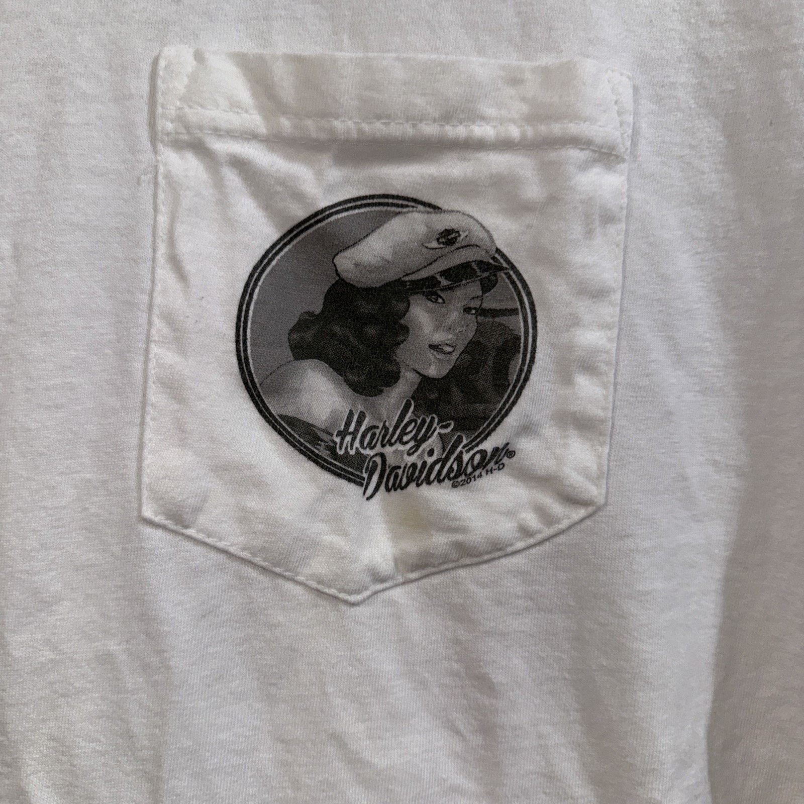 Harley Davidson Harley Davidson 2014 White Pocket Tee Hellbender 2XL Biker Size US XXL / EU 58 / 5 - 2 Thumbnail