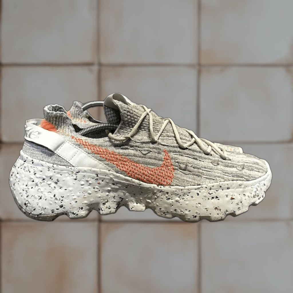 Nike Nike Space Hippie 04 Summit White Hyper Crimson Womens Mens Sneaker Gray 14 12.5 Shoes Size US 12 / IT 42 - 1 Thumbnail