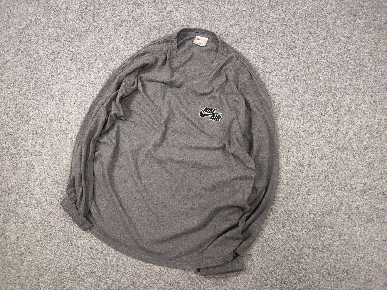 Nike Vintage 90's Nike Air Gray Oversized Long sleeve Y2K Style Size US XL / EU 56 / 4 - 4 Thumbnail