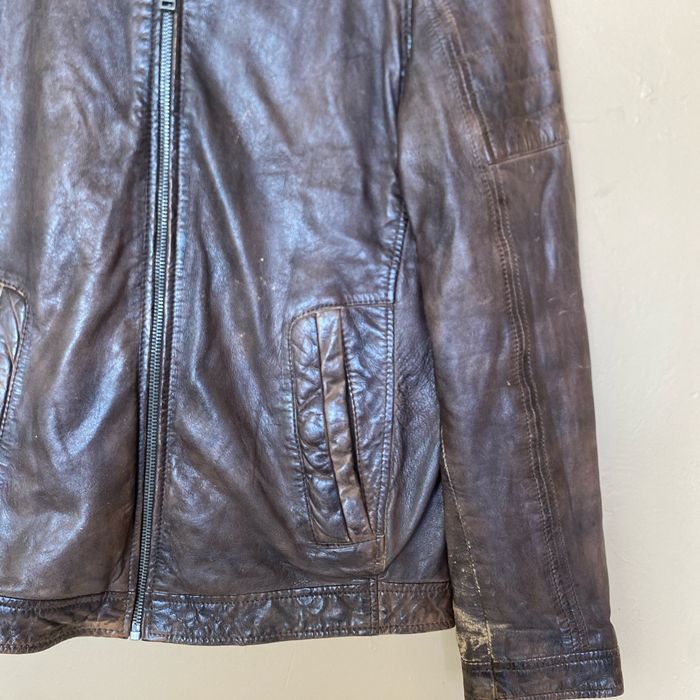 Overland Overland Brown Leather Jacket | Grailed