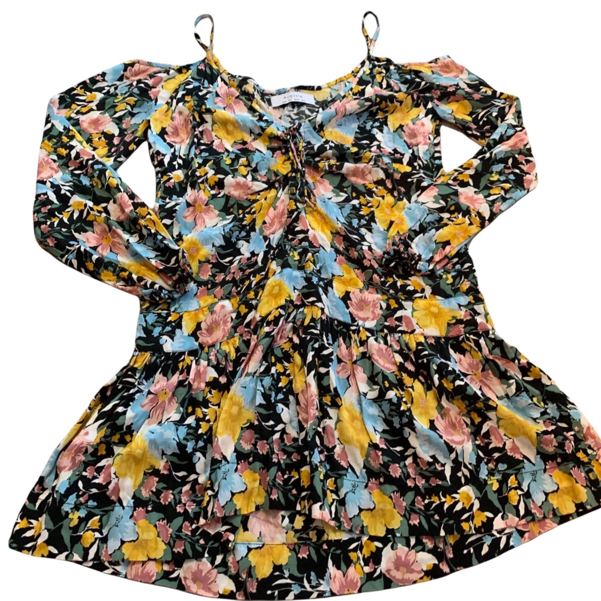 Other Auguste The Label Floral Cold Shoulder 100% Rayon Dress 4 Size S / US 4 / IT 40 - 3 Thumbnail