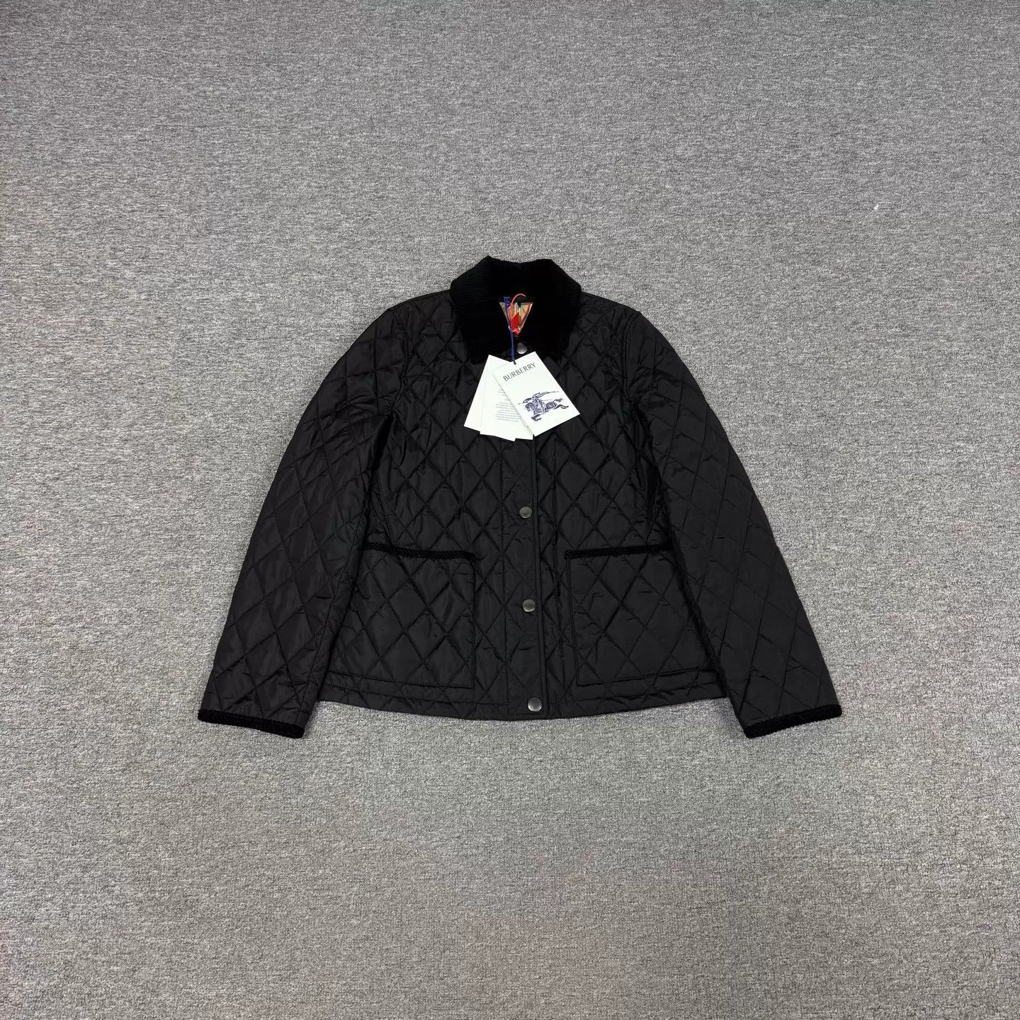 Burberry Burberry New TB Quilted Black Jacket Size S / US 4 / IT 40 - 1 Thumbnail