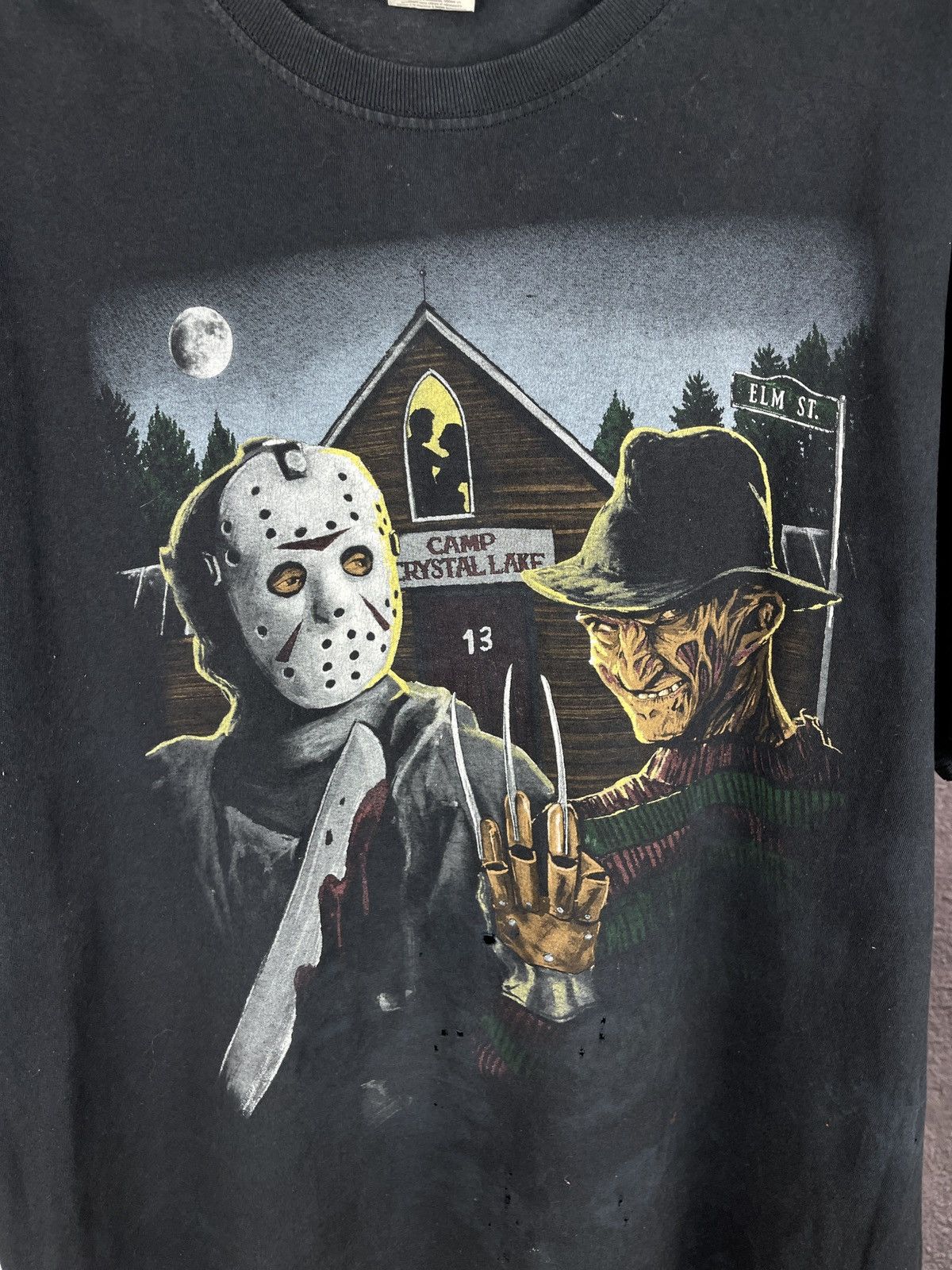 Vintage Vintage Freddy Krueger Vs Jason movie 90s y2k distressed tee Size US XL / EU 56 / 4 - 6 Thumbnail