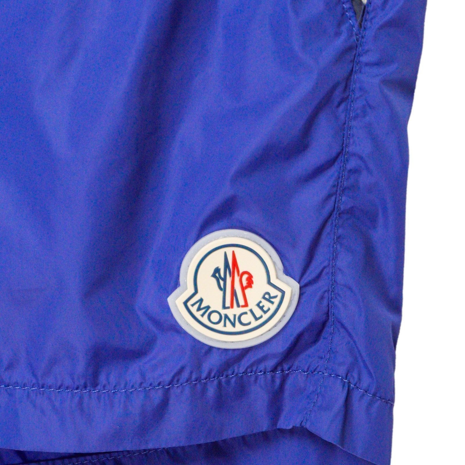 Moncler Moncler Solid Nylon Logo Boxer Mare Light Blue Swim Shorts Size US 34 / EU 50 - 2 Thumbnail