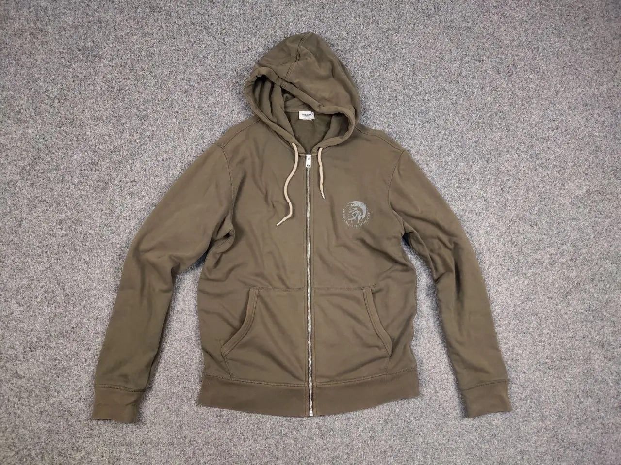 Diesel Vintage Diesel Military Logo Green Zip Hoodie Y2K Style Size US L / EU 52-54 / 3 - 13 Thumbnail