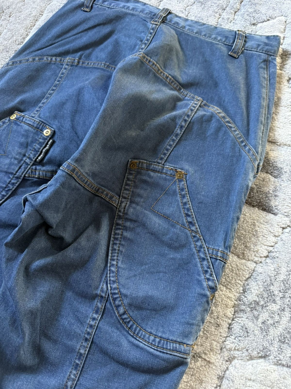 Lee × mercibeaucoup Issey Miyake Mercibeaucop Drop Crotch Multi Paneled Jeans Size US 28 / EU 44 - 12 Thumbnail