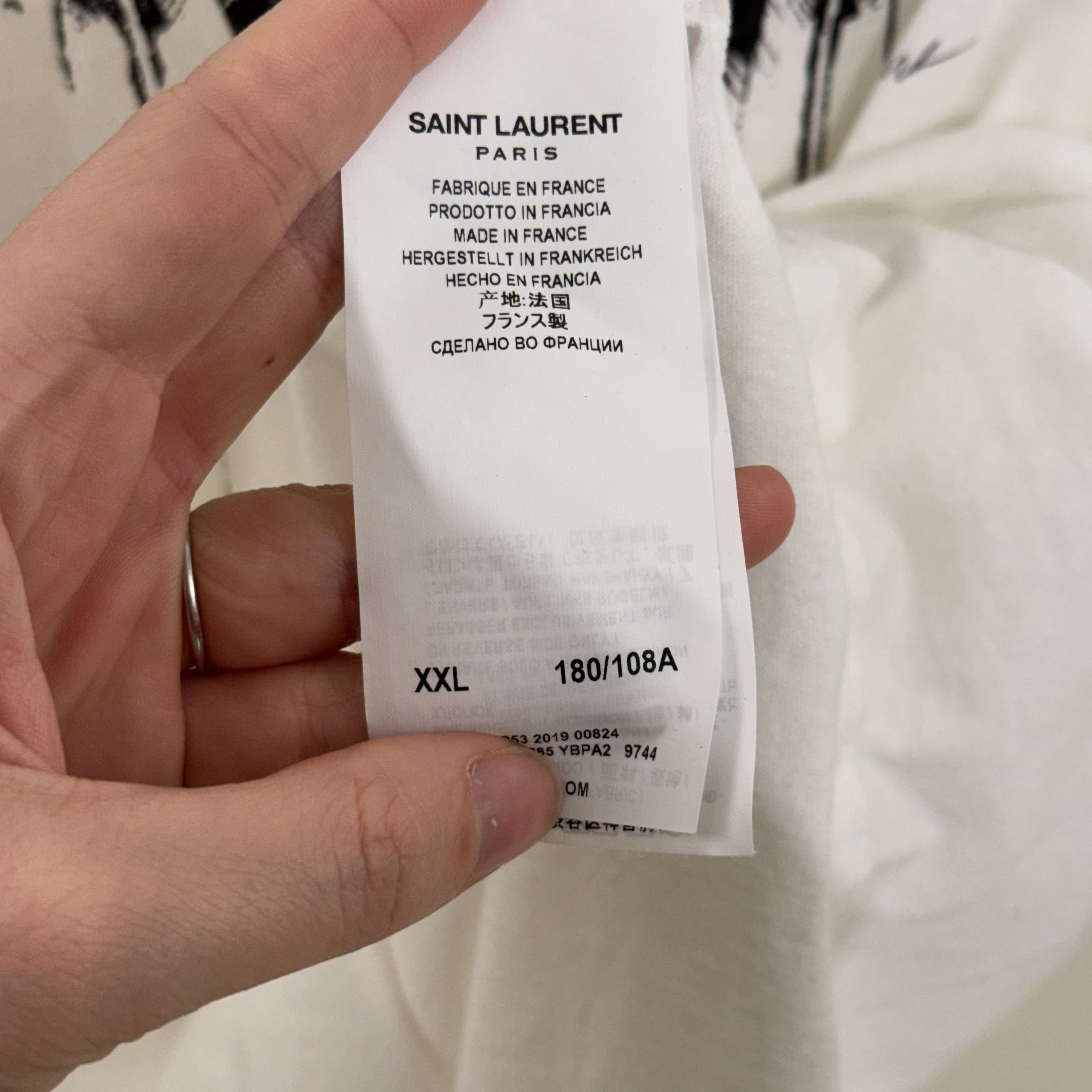 Saint Laurent Paris Saint Laurent Paris Palm Tree Print T-Shirt Size US XL / EU 56 / 4 - 11 Thumbnail
