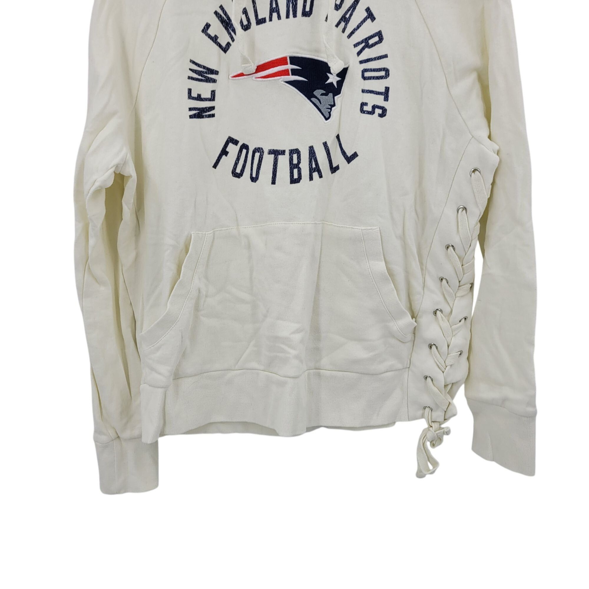 Other New England Patriots XL Hoodie White Grommet Lace Up Detail Size XL / US 12-14 / IT 48-50 - 6 Thumbnail
