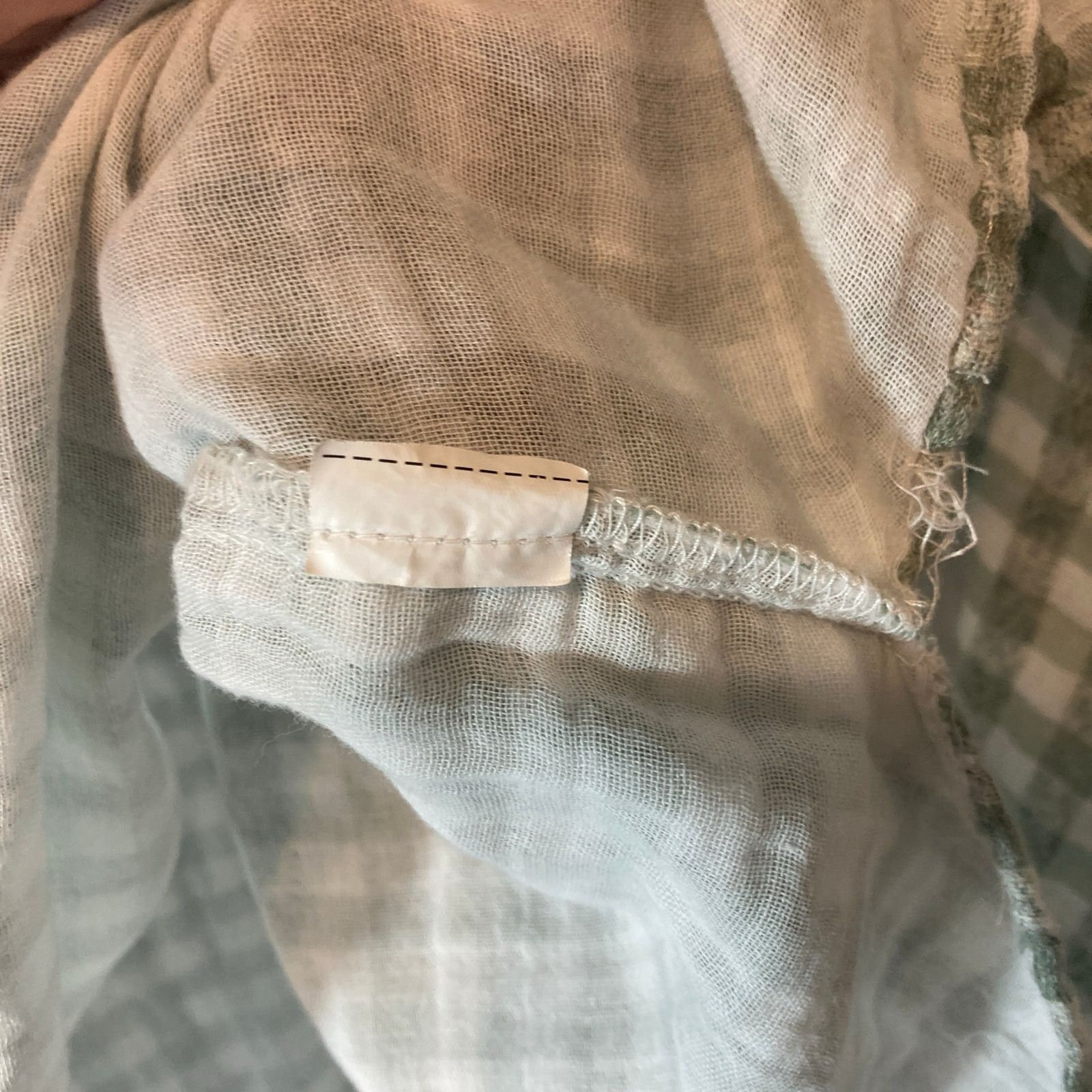 Zara Zara Green White Gingham Plaid Front Key Hole Tie Blouse Top Size S / US 4 / IT 40 - 10 Thumbnail