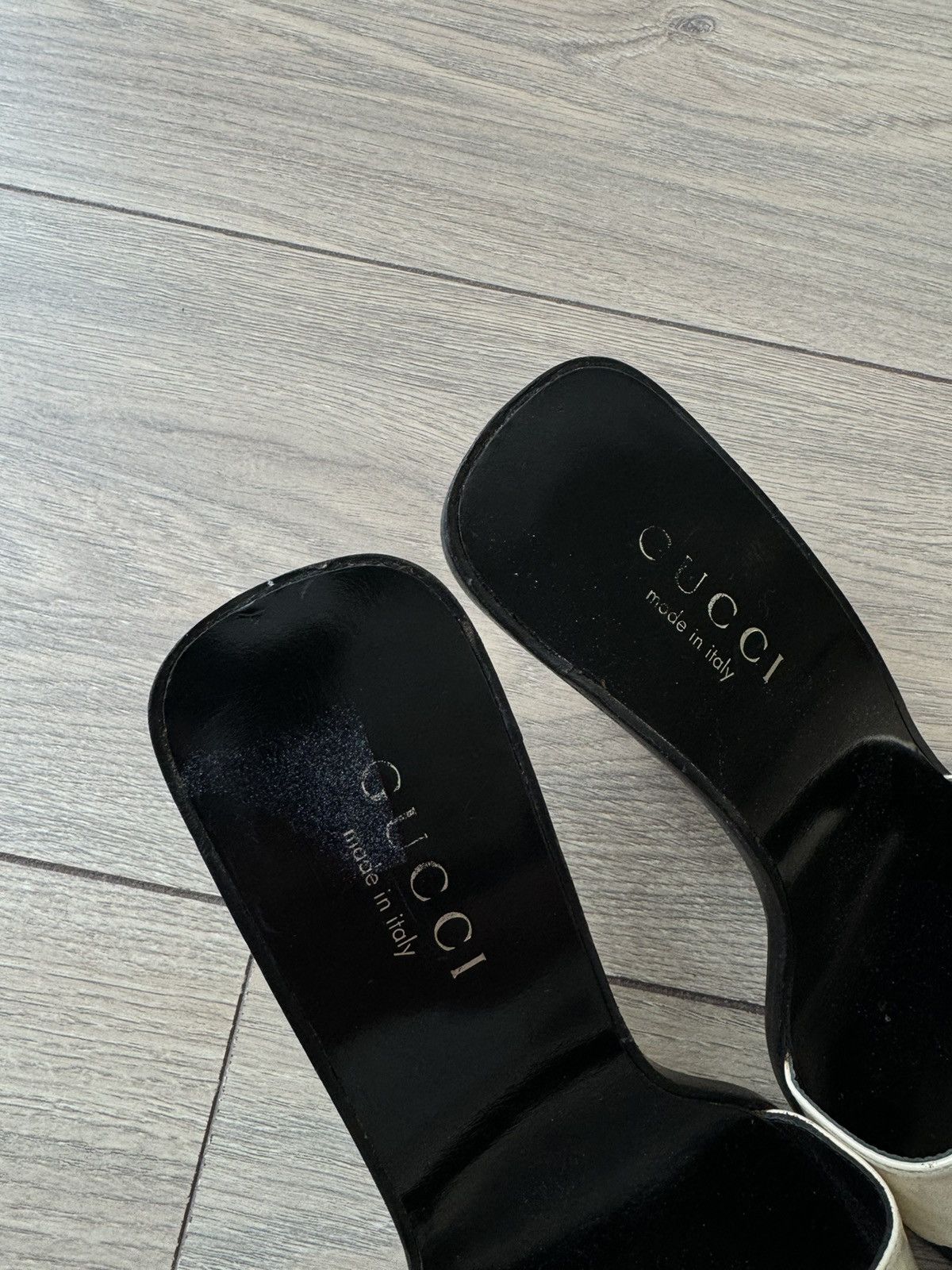 Gucci Vintage Gucci Limited Edition Thick Heel Slide Sandals Size US 8 / IT 38 - 6 Thumbnail