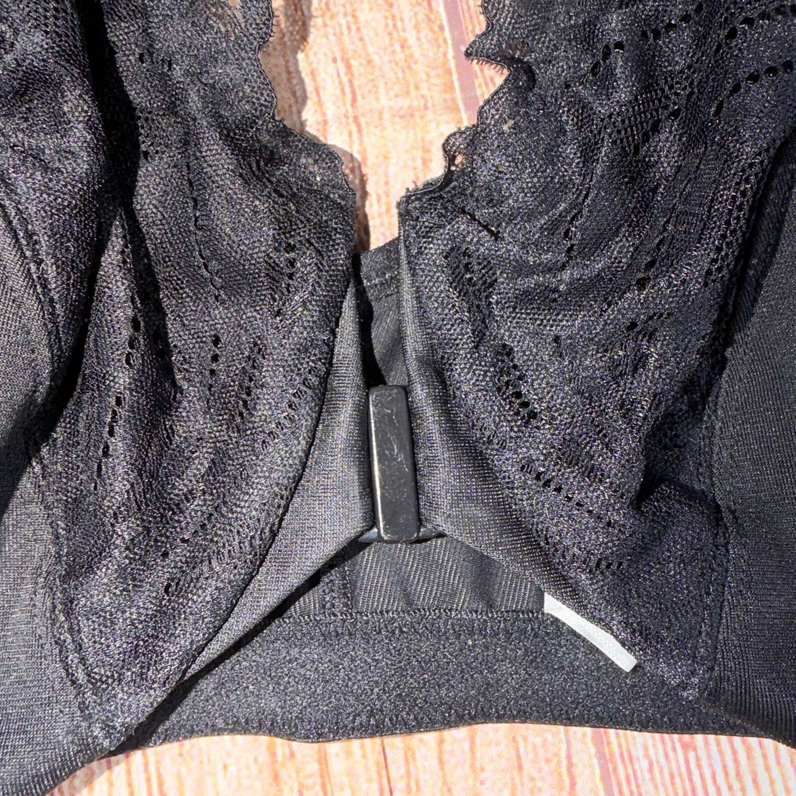 Other Black Underwire Lace Full Coverage Bra Size 38C Size ONE SIZE - 4 Thumbnail