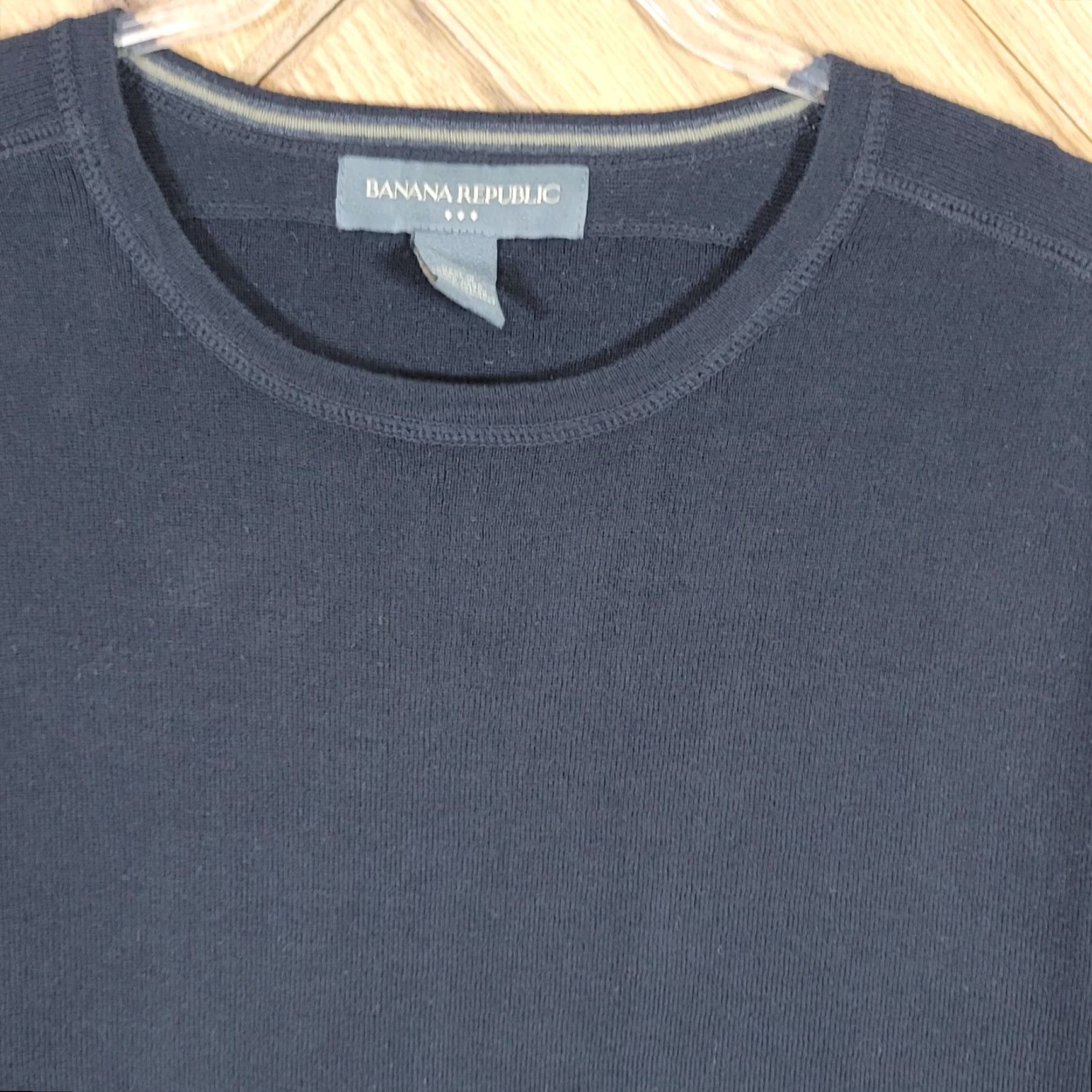 Banana Republic Banana Republic Mens Pullover Sweater Cotton Crew Neck Long Sleeve Size Large Black Size US L / EU 52-54 / 3 - 3 Thumbnail