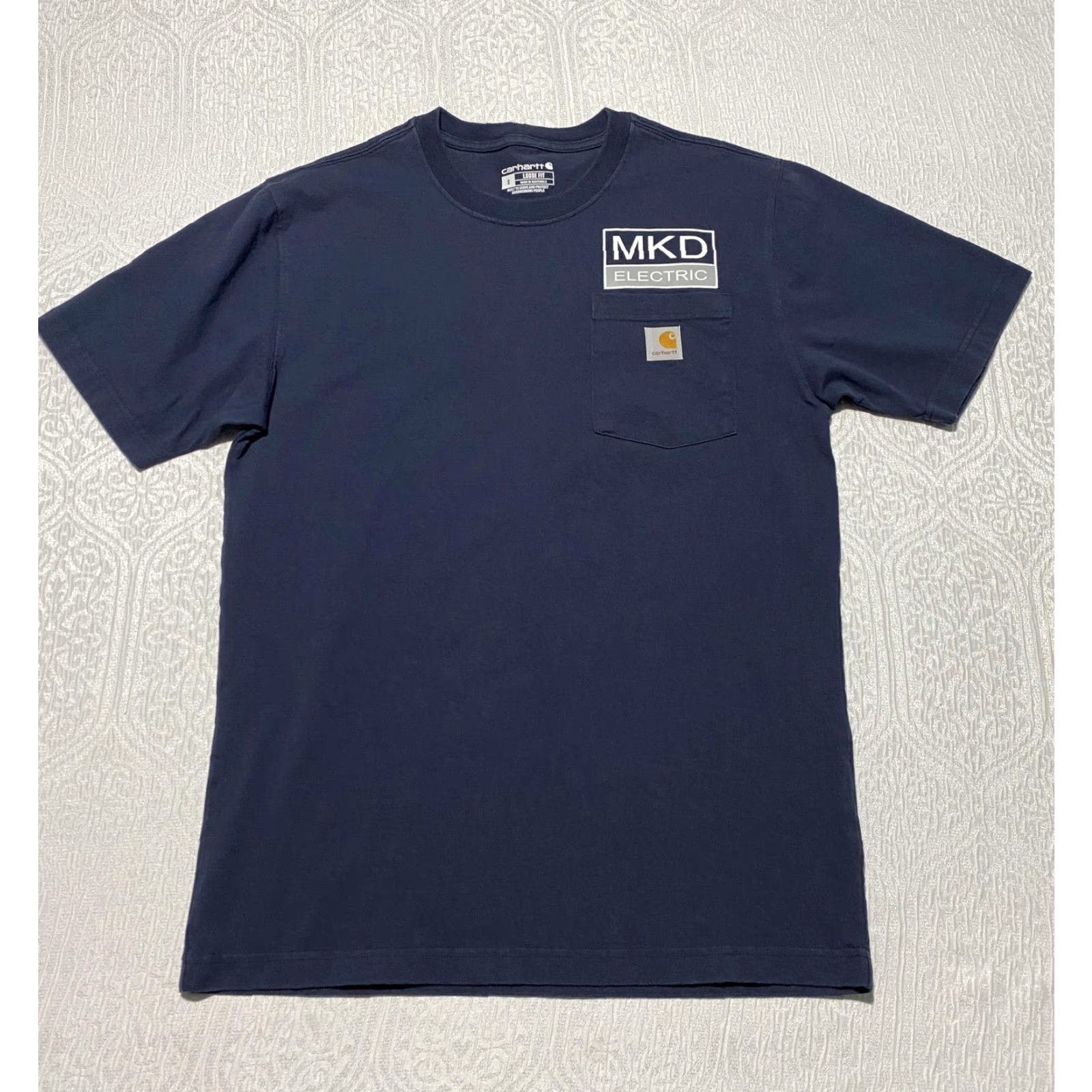 Carhartt VINTAGE Carhartt MKD Electric Shirt Mens Small Navy Loose Fit Pocket Workwear Tee K87 Size US S / EU 44-46 / 1 - 2 Thumbnail